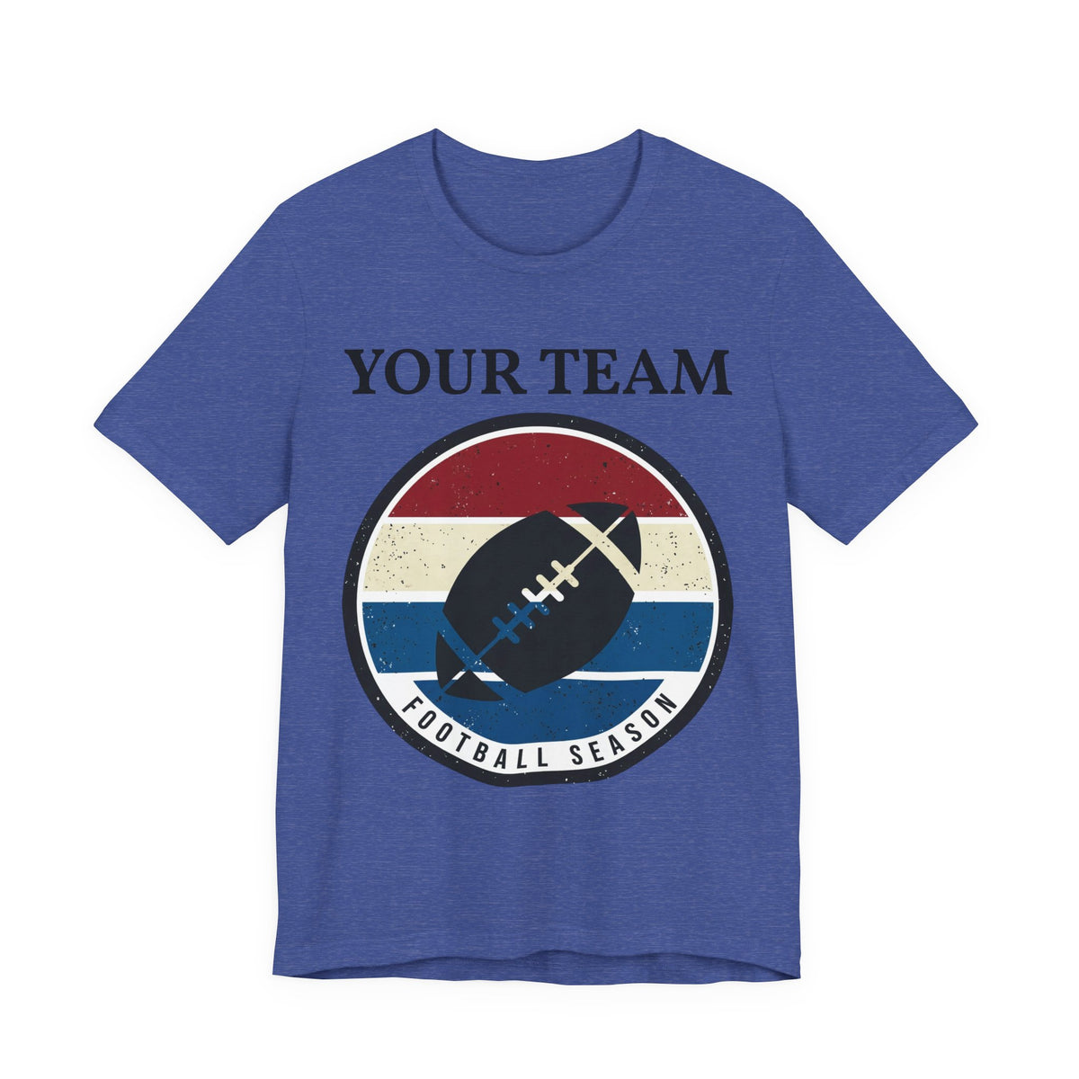 Retro Football Season Tee | Vintage Stripes Grunge Football Shirt
