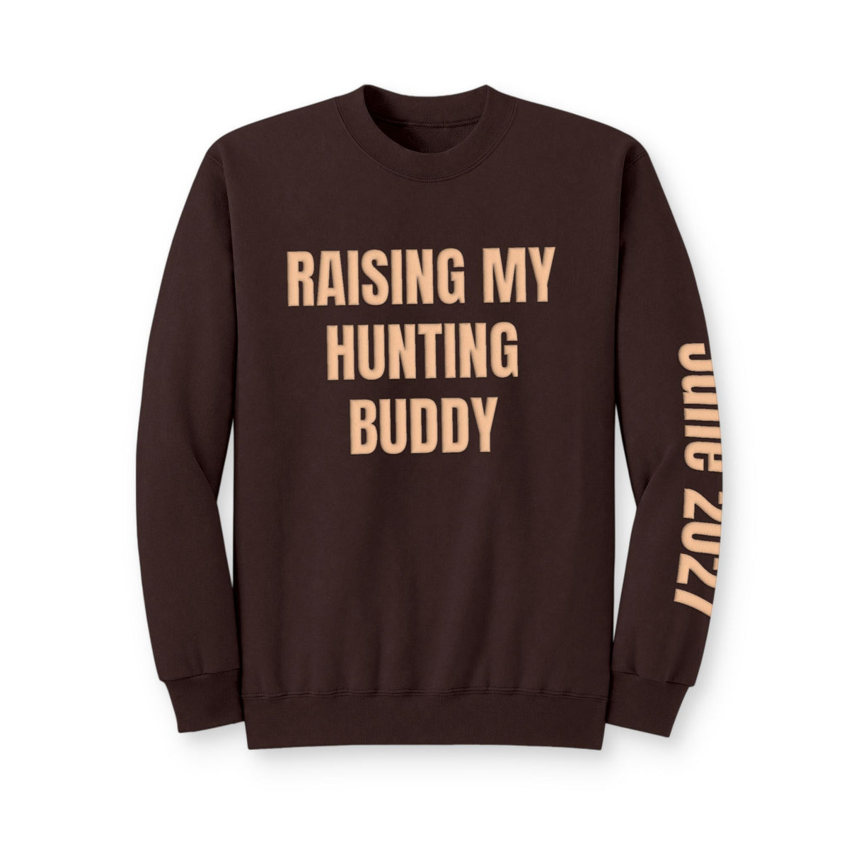 Personalized Hunting Mama Sweatshirt, Raising My Hunting Buddy Shirt, Hunter Orange Puff Sweatshirt, Custom Mom Hunting Gift