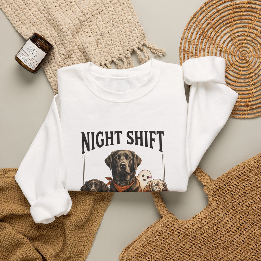 Night Shift Duck Dog Sweatshirt | Spooky Hunting, Halloween Retriever