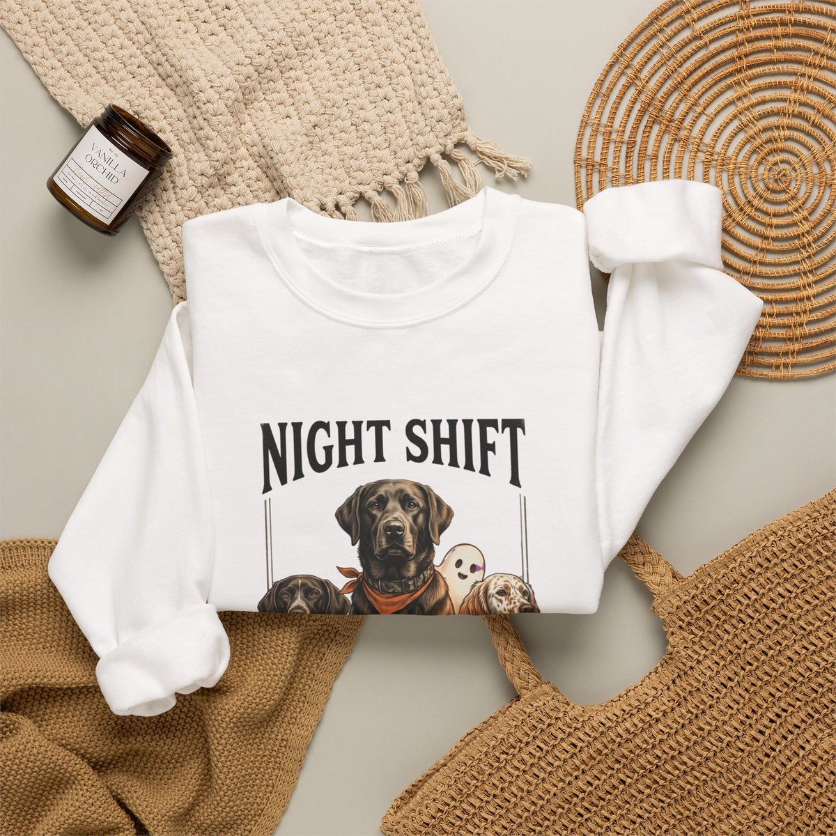 Night Shift Duck Dog Sweatshirt | Spooky Hunting, Halloween Retriever