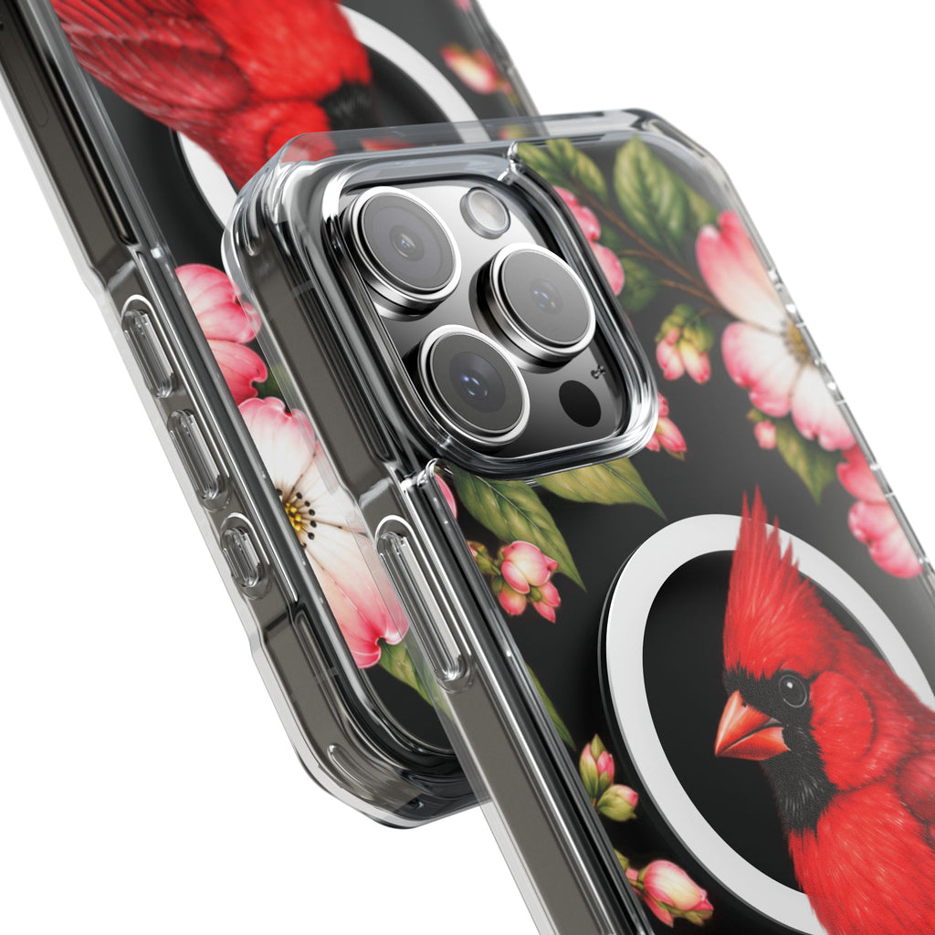 Clear Magnetic Phone Case — Cardinal Scene