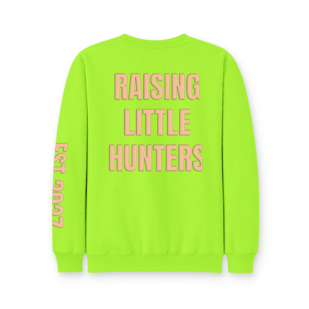 Personalized Hunting Mama Sweatshirt, Raising My Little Hunting Buddy Shirt, Hunter Orange Puff Sweatshirt, Custom Mom Hunting Gift
