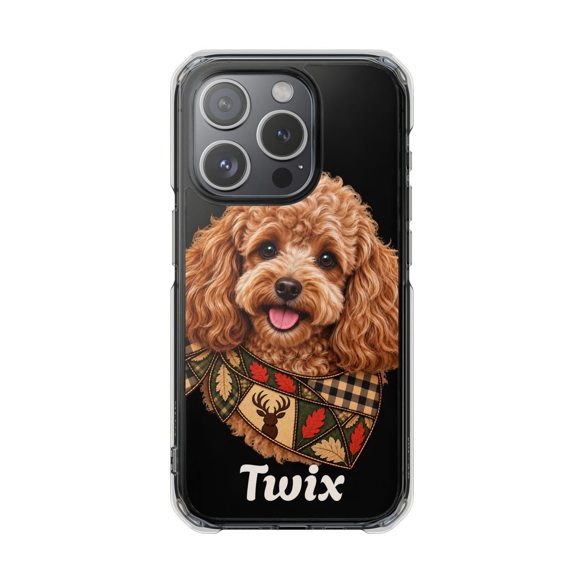 Clear Magnetic Phone Case — Poodle/Your Pet Personalized