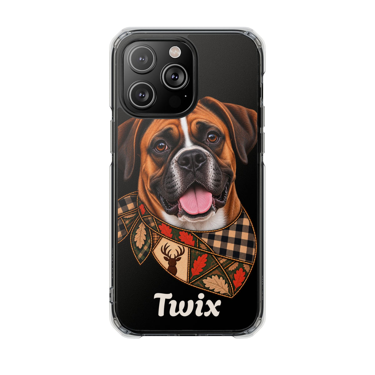Clear Magnetic Phone Case — Boxer / Your Pet Personalized