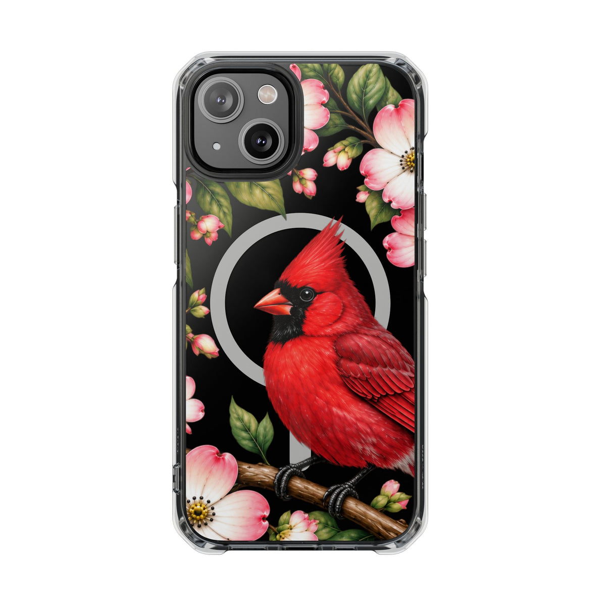 Clear Magnetic Phone Case — Cardinal Scene