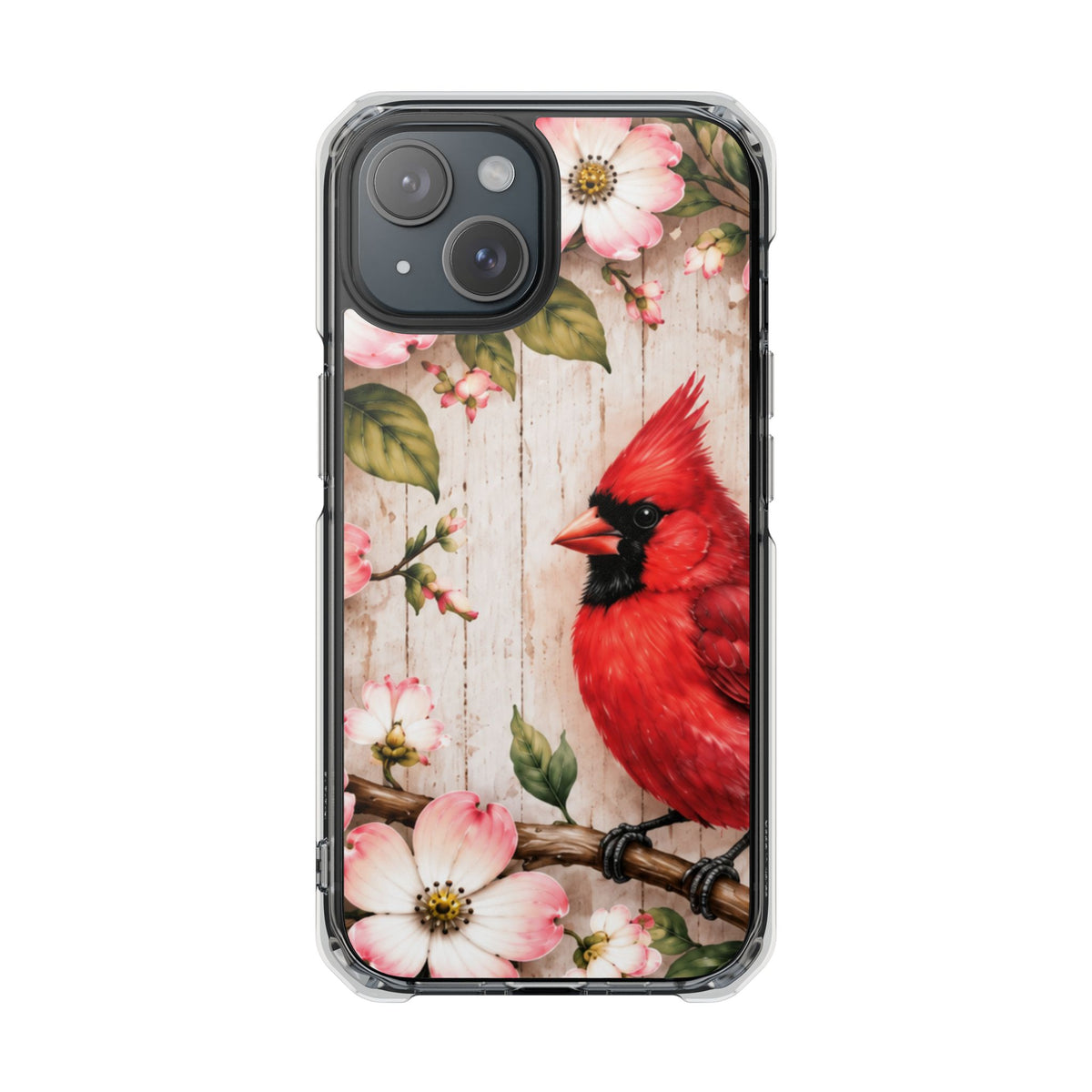 Clear Magnetic Phone Case Cardinal Scene