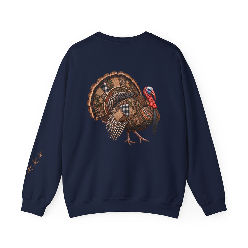 Faux Patchwork Turkey Shirt, Turkey Hunting Long Sleeve, Arkansas Waterfowl Hunter Gift
