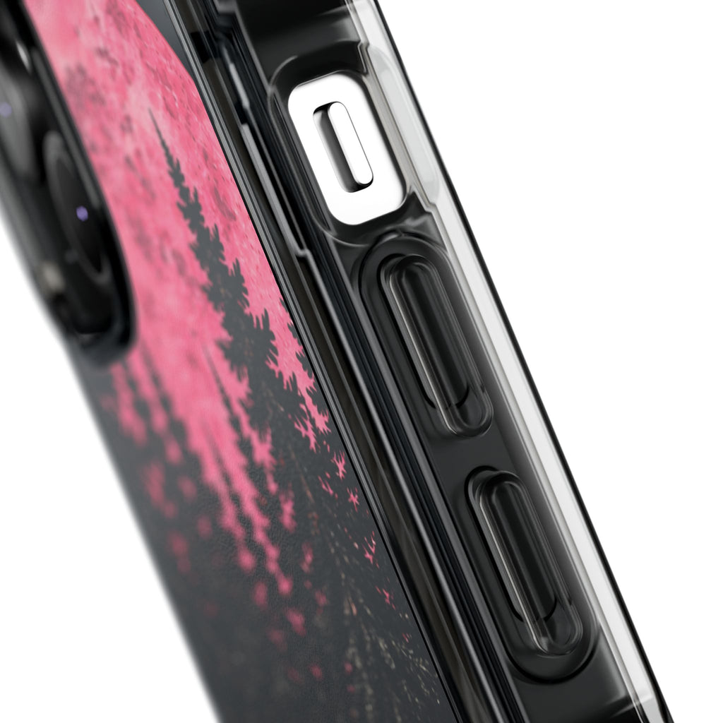 2026 Pink Moon Forest Phone Case — Clear Magnetic Protective Cover