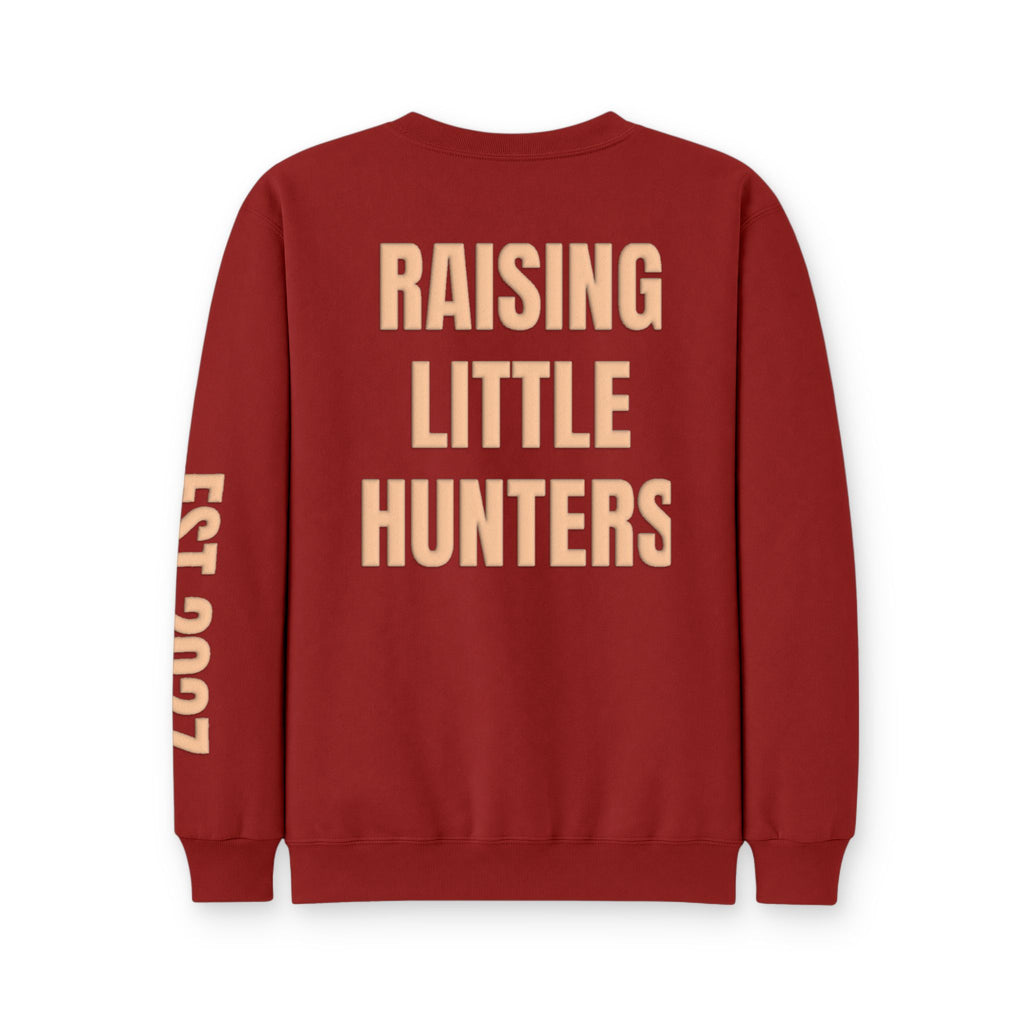 Personalized Hunting Mama Sweatshirt, Raising My Little Hunting Buddy Shirt, Hunter Orange Puff Sweatshirt, Custom Mom Hunting Gift