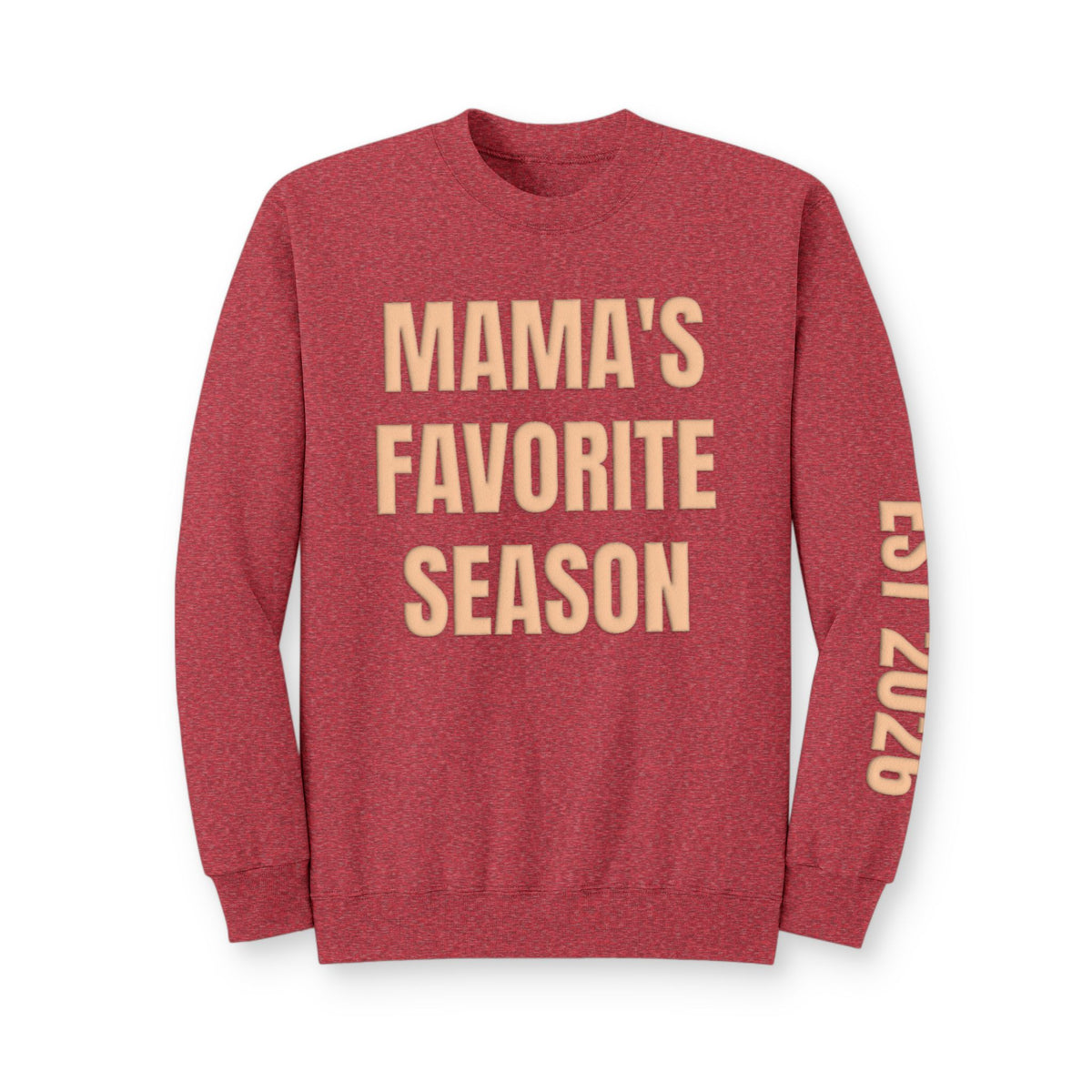 Personalized Hunting Mama Sweatshirt, Mama's Favorite Season, Hunter Orange Puff Sweatshirt, Custom Hunting Mom Gift