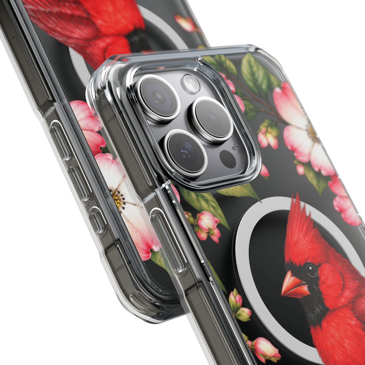 Clear Magnetic Phone Case — Cardinal Scene
