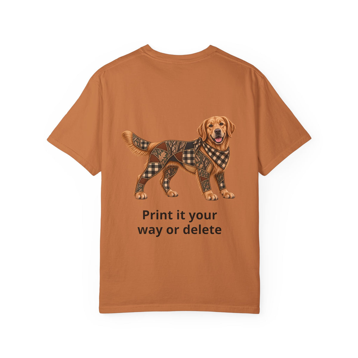 Faux Patchwork Golden Retriever Shirt, Full Body Golden Retriever Hunting Long Sleeve, Arkansas Hunter Gift