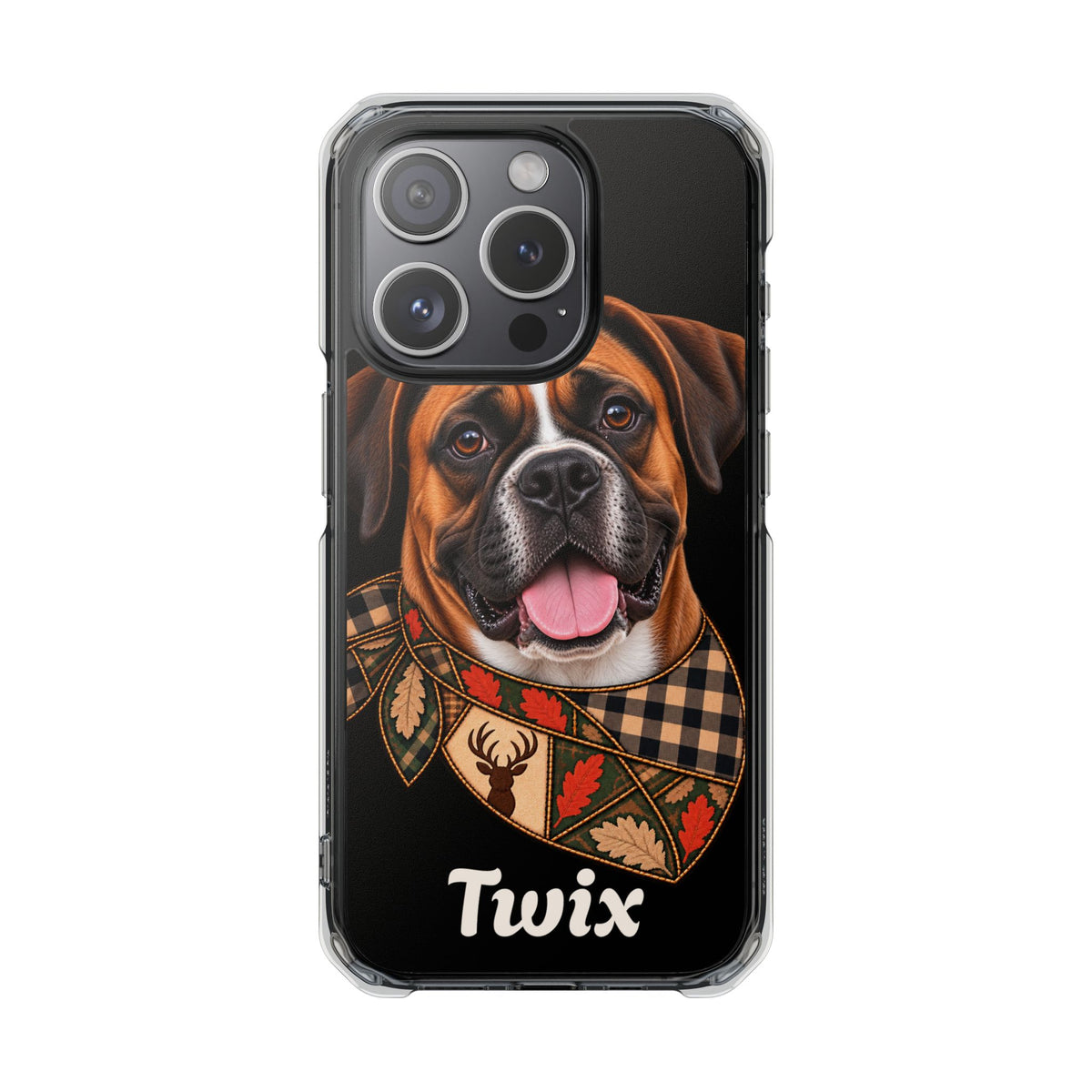 Clear Magnetic Phone Case — Boxer / Your Pet Personalized