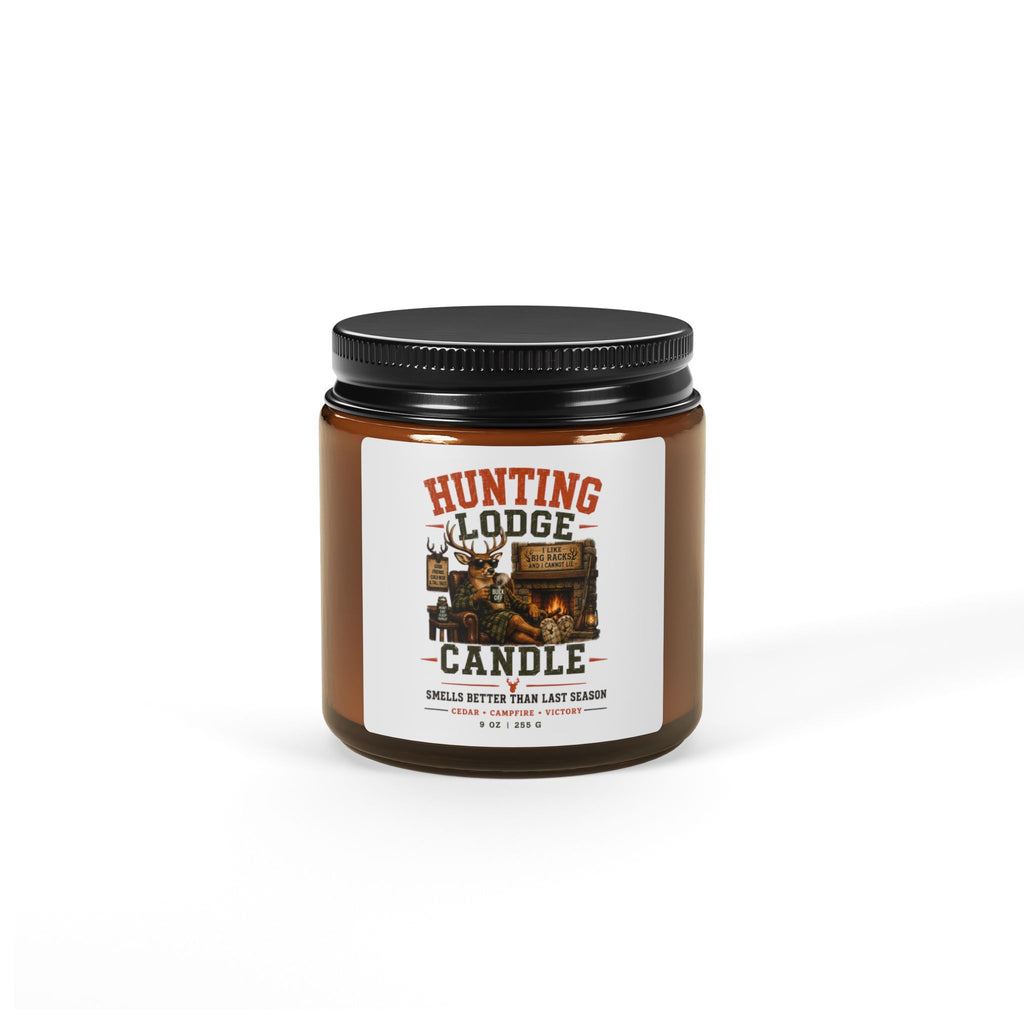 Hunting Lodge Soy Candle — Amber Jar Scented Candle (Multi-Size)