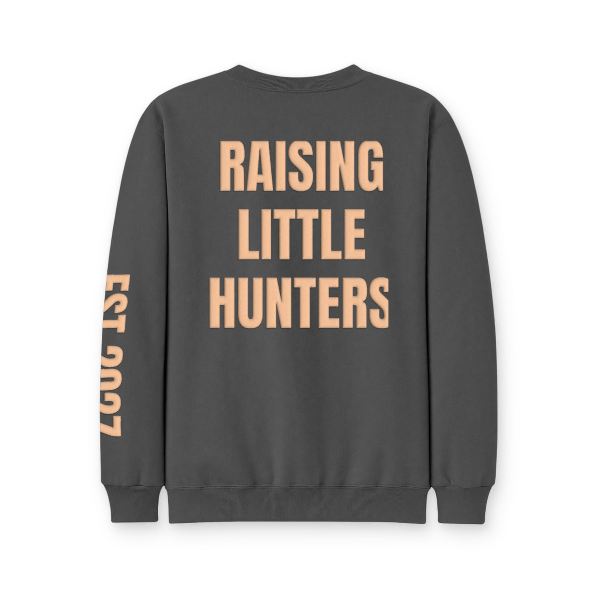 Personalized Hunting Mama Sweatshirt, Raising My Little Hunting Buddy Shirt, Hunter Orange Puff Sweatshirt, Custom Mom Hunting Gift