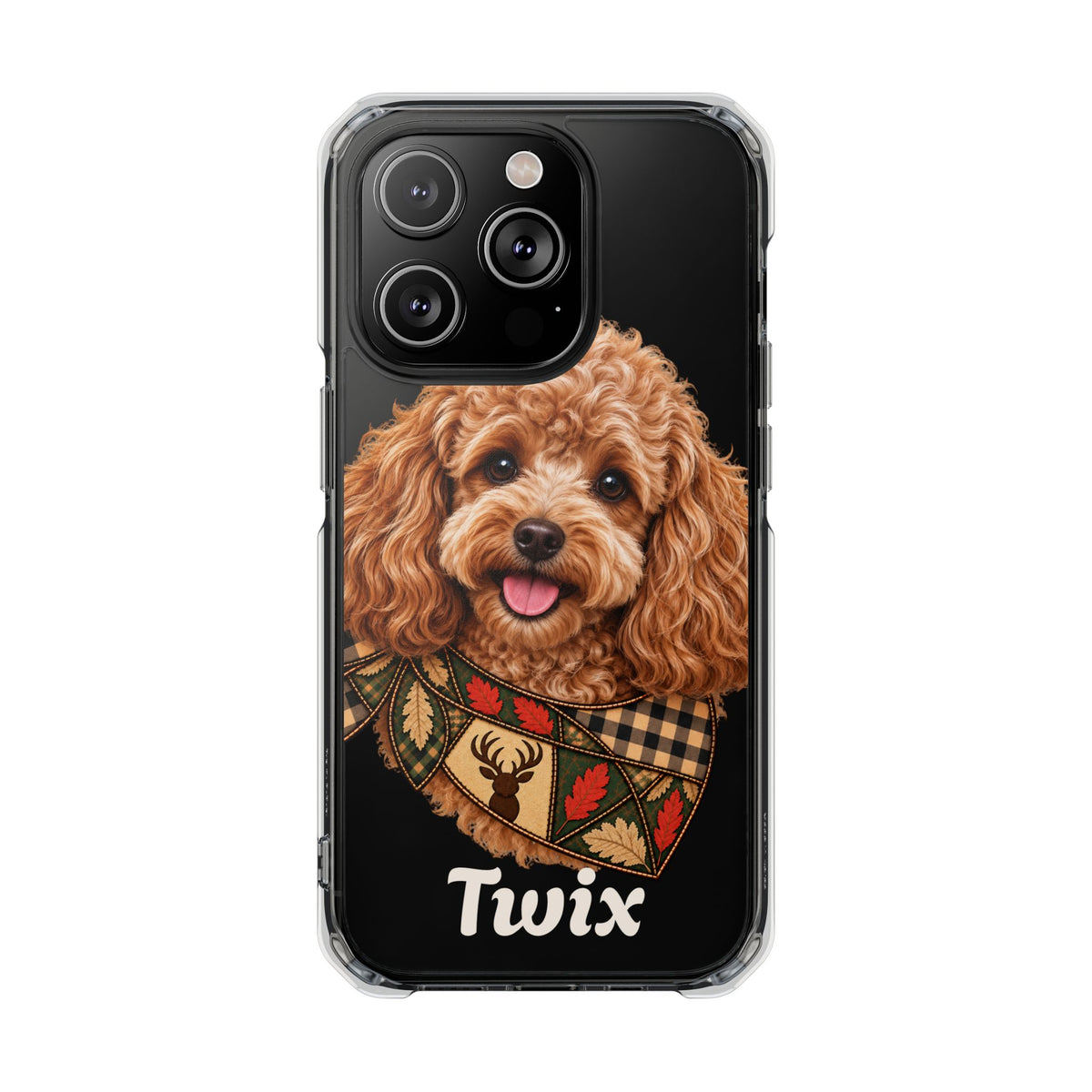 Clear Magnetic Phone Case — Poodle/Your Pet Personalized