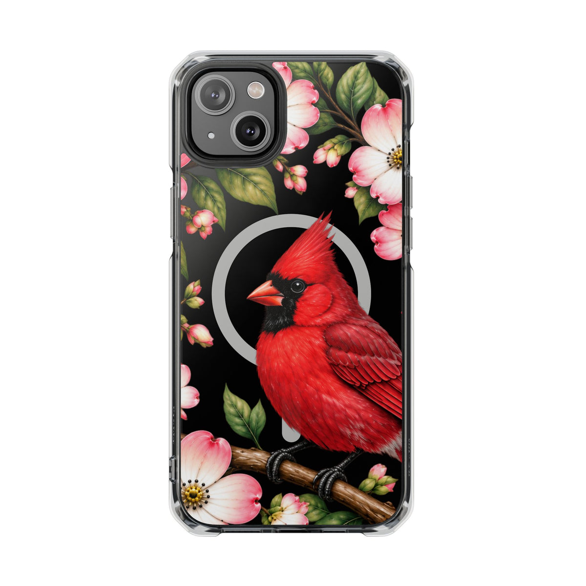 Clear Magnetic Phone Case — Cardinal Scene