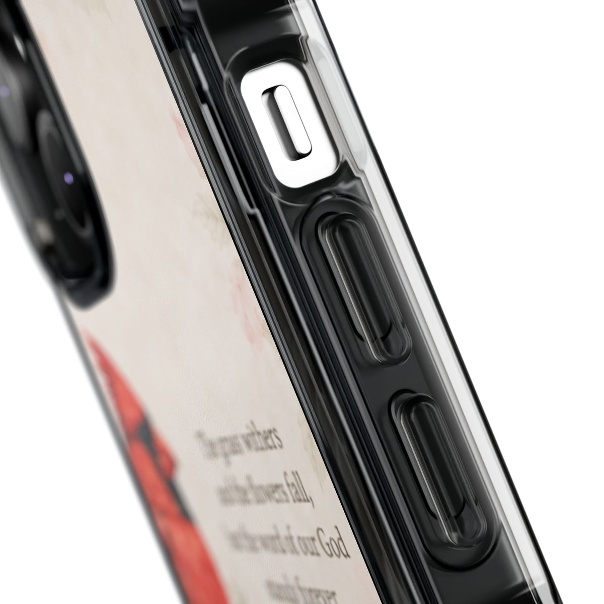Clear Magnetic Phone Case — Cardinal Scene Isiah 40:8