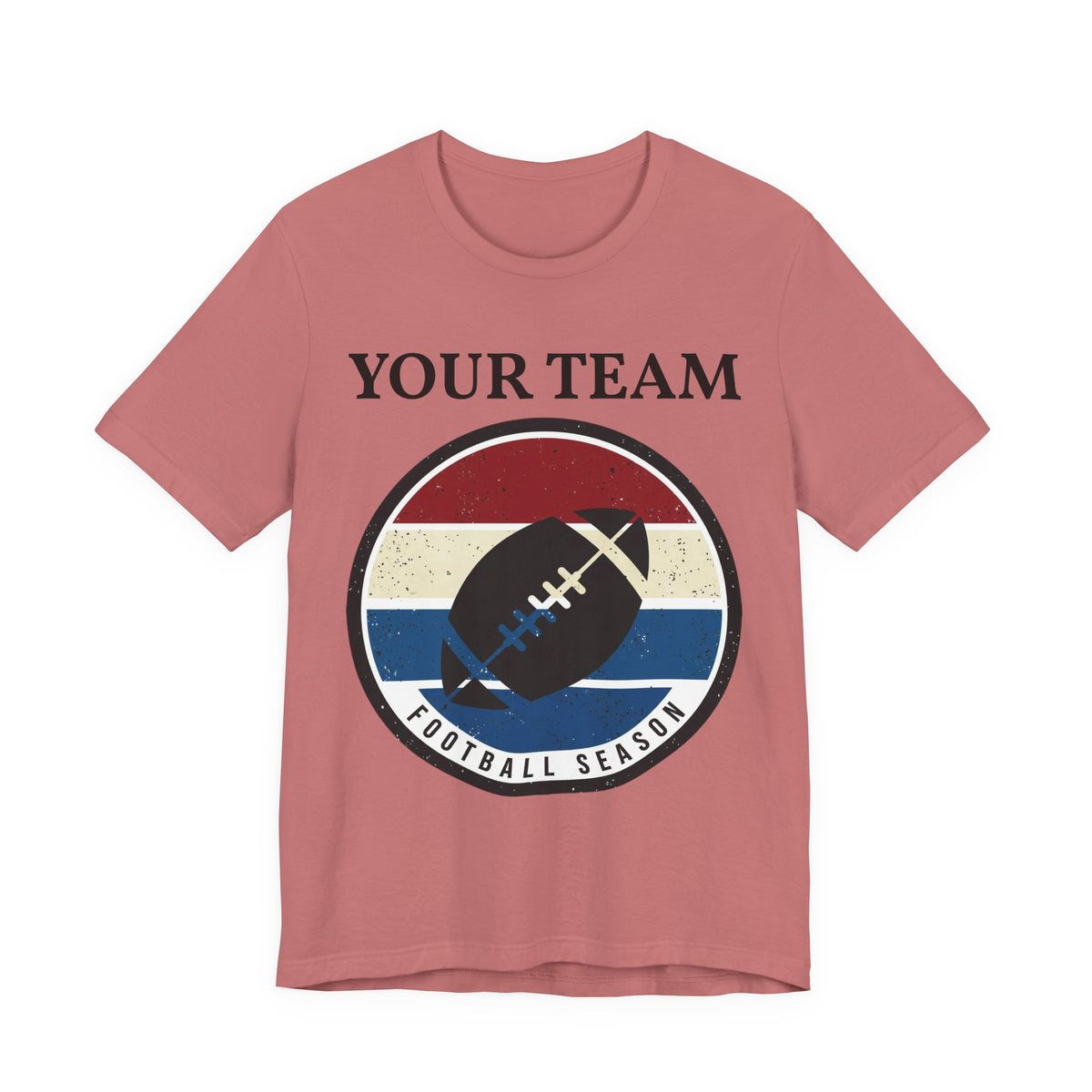 Retro Football Season Tee | Vintage Stripes Grunge Football Shirt