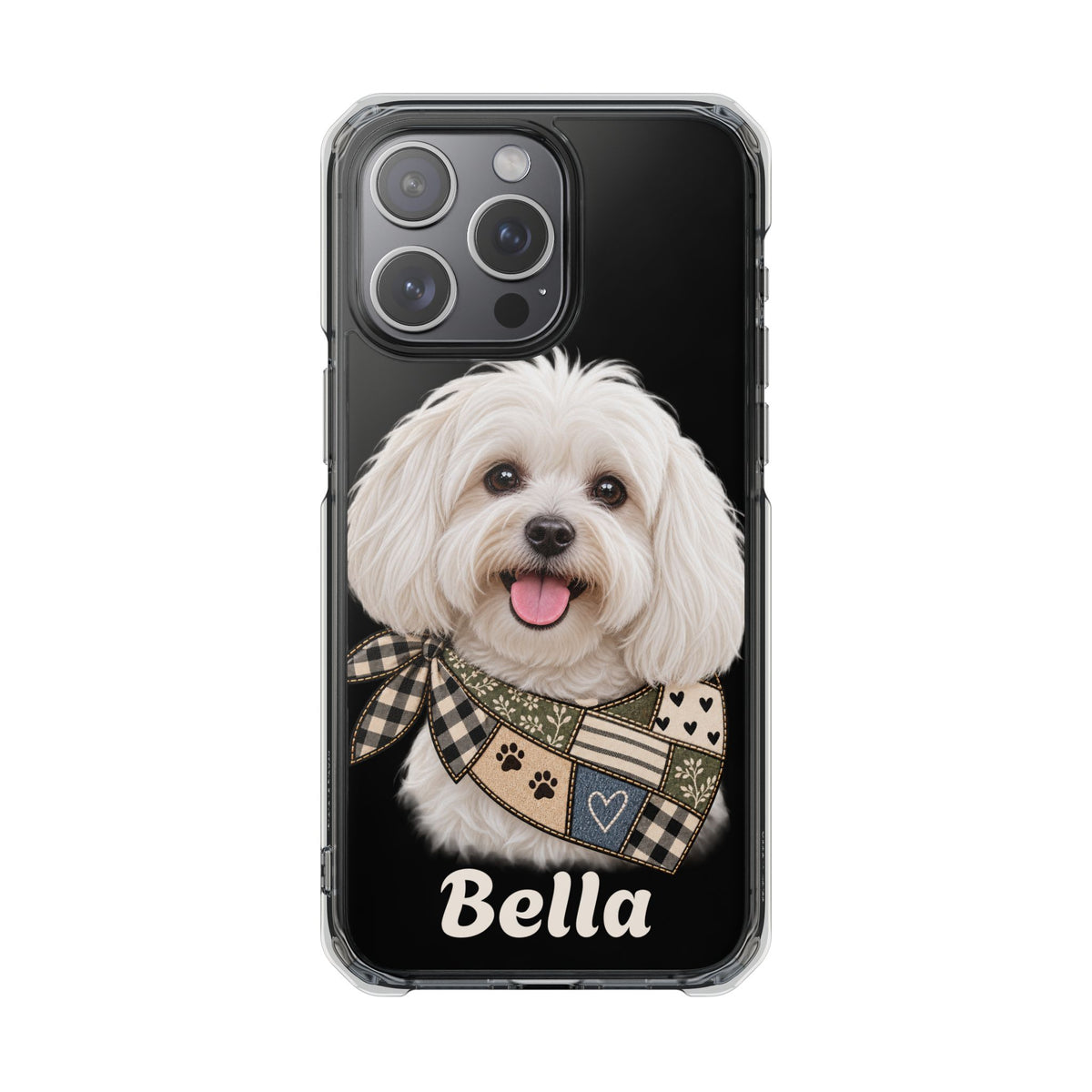 Clear Magnetic Phone Case — Maltese Personalized