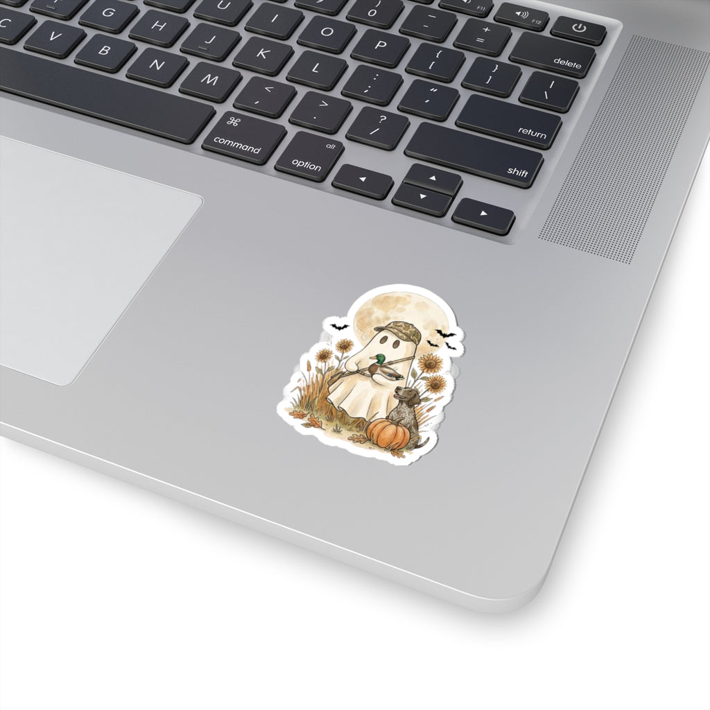 Duck Hunting Ghost Sticker | Spooky Hunting, Fall Pumpkin Sticker