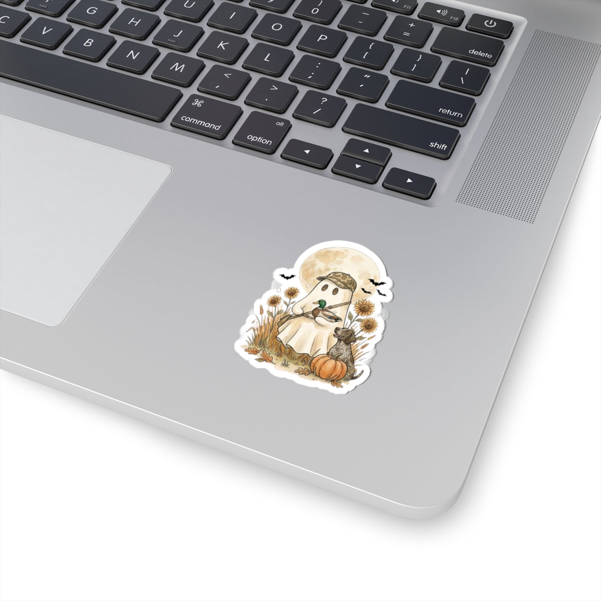 Duck Hunting Ghost Sticker | Spooky Hunting, Fall Pumpkin Sticker