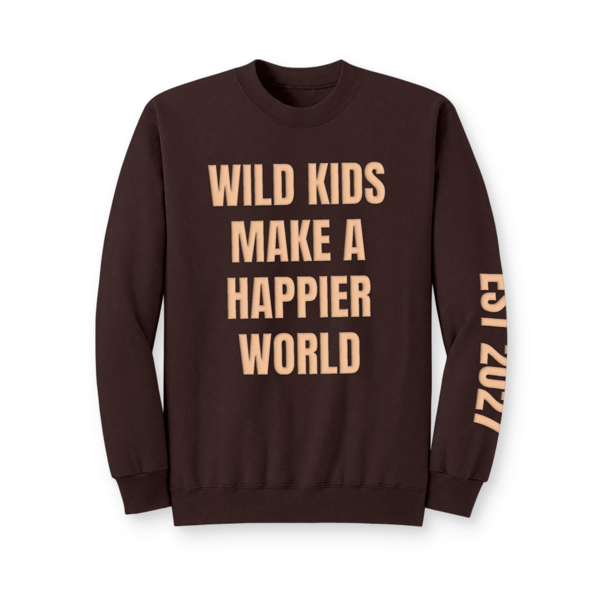 Personalized Hunting Mama Sweatshirt, Wild Kids Make a Happier World Shirt, Hunter Orange Puff Sweatshirt, Custom Mom Hunting Gift