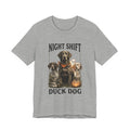 Night Shift Duck Dog T‑Shirt | Spooky Hunting, Retriever Graphic