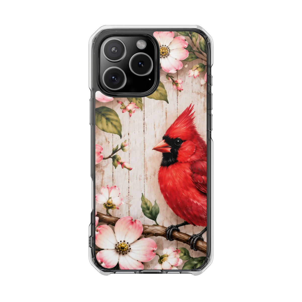 Clear Magnetic Phone Case Cardinal Scene