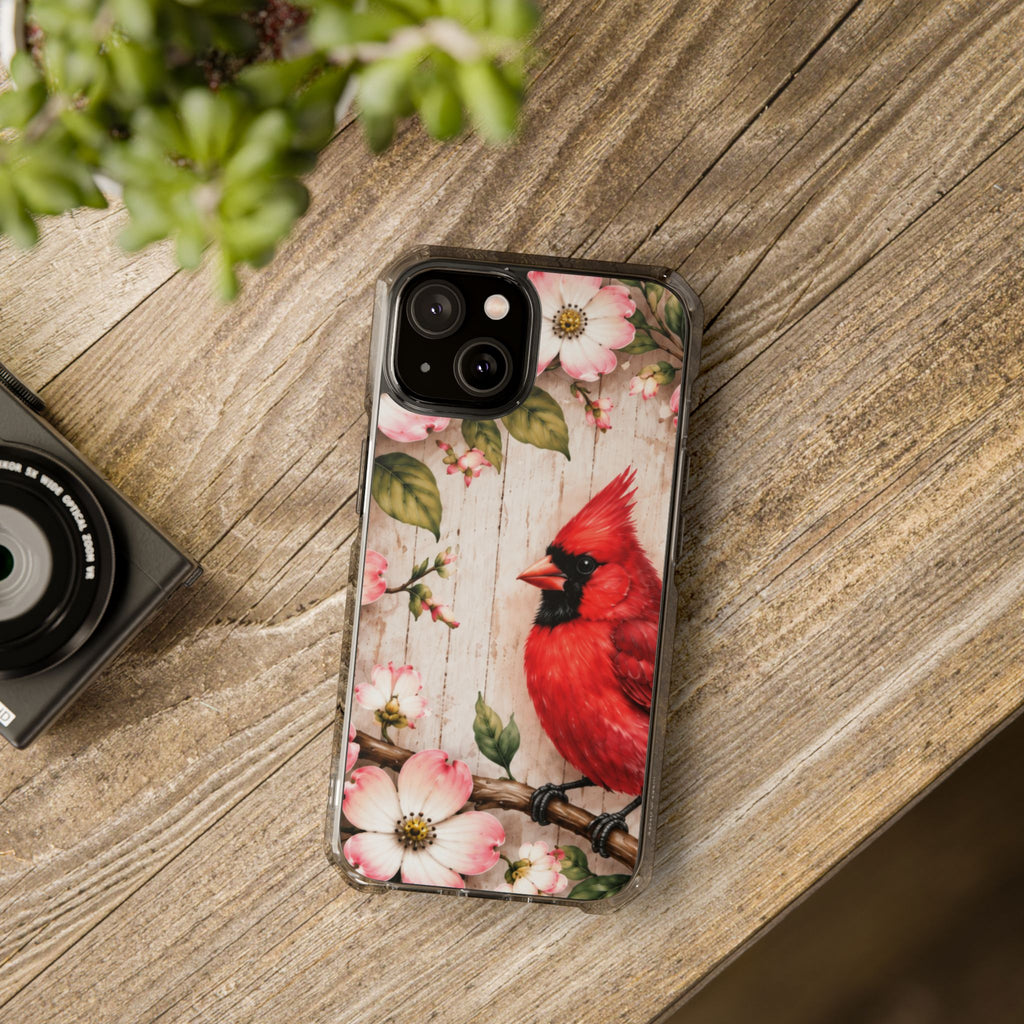 Clear Magnetic Phone Case Cardinal Scene