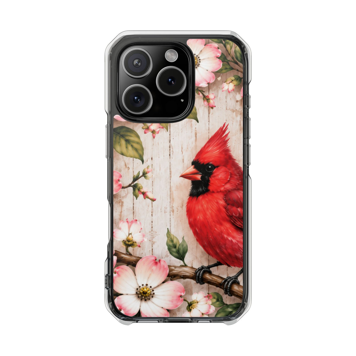 Clear Magnetic Phone Case Cardinal Scene