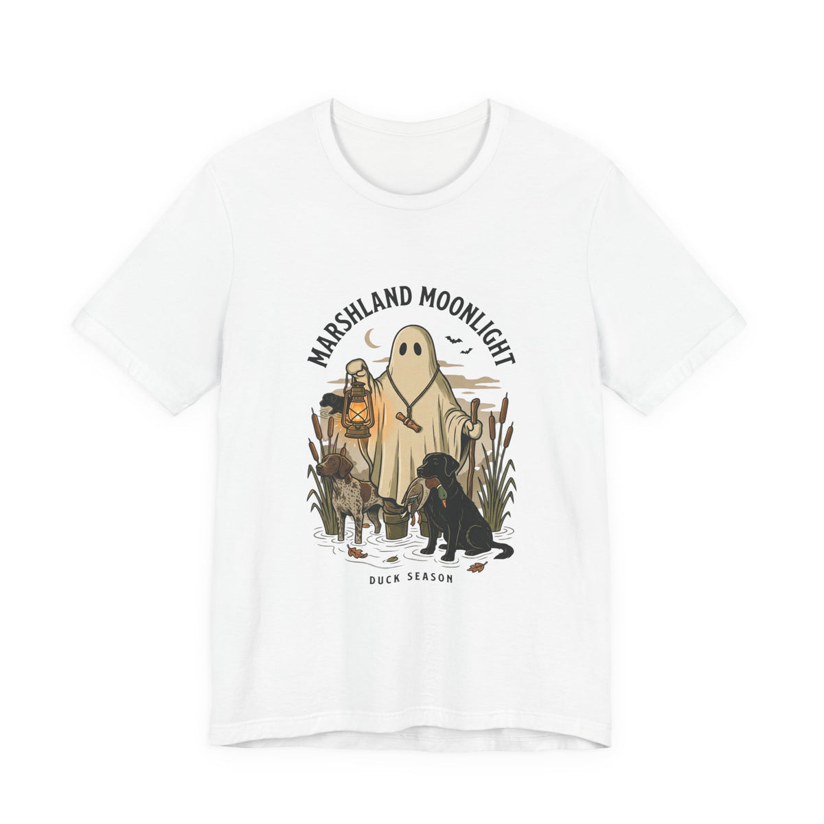 Marshland Moonlight Ghost Hunting Tee | Spooky Hunting, Outdoor Halloween