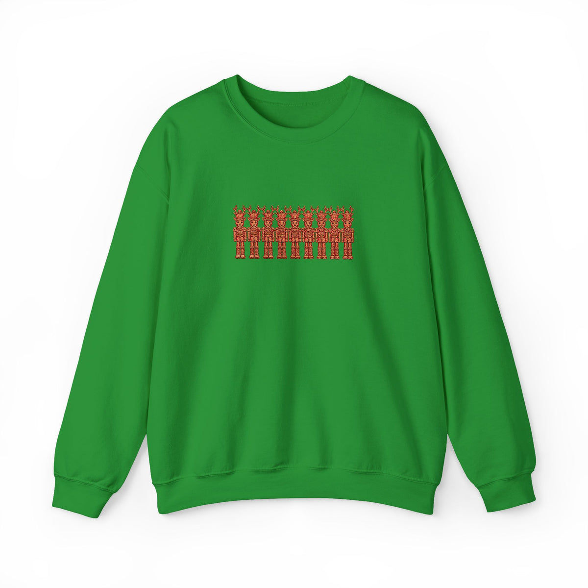 Dancing Nutcracker & Reindeer Embroidered Sweatshirt | Christmas Crewneck
