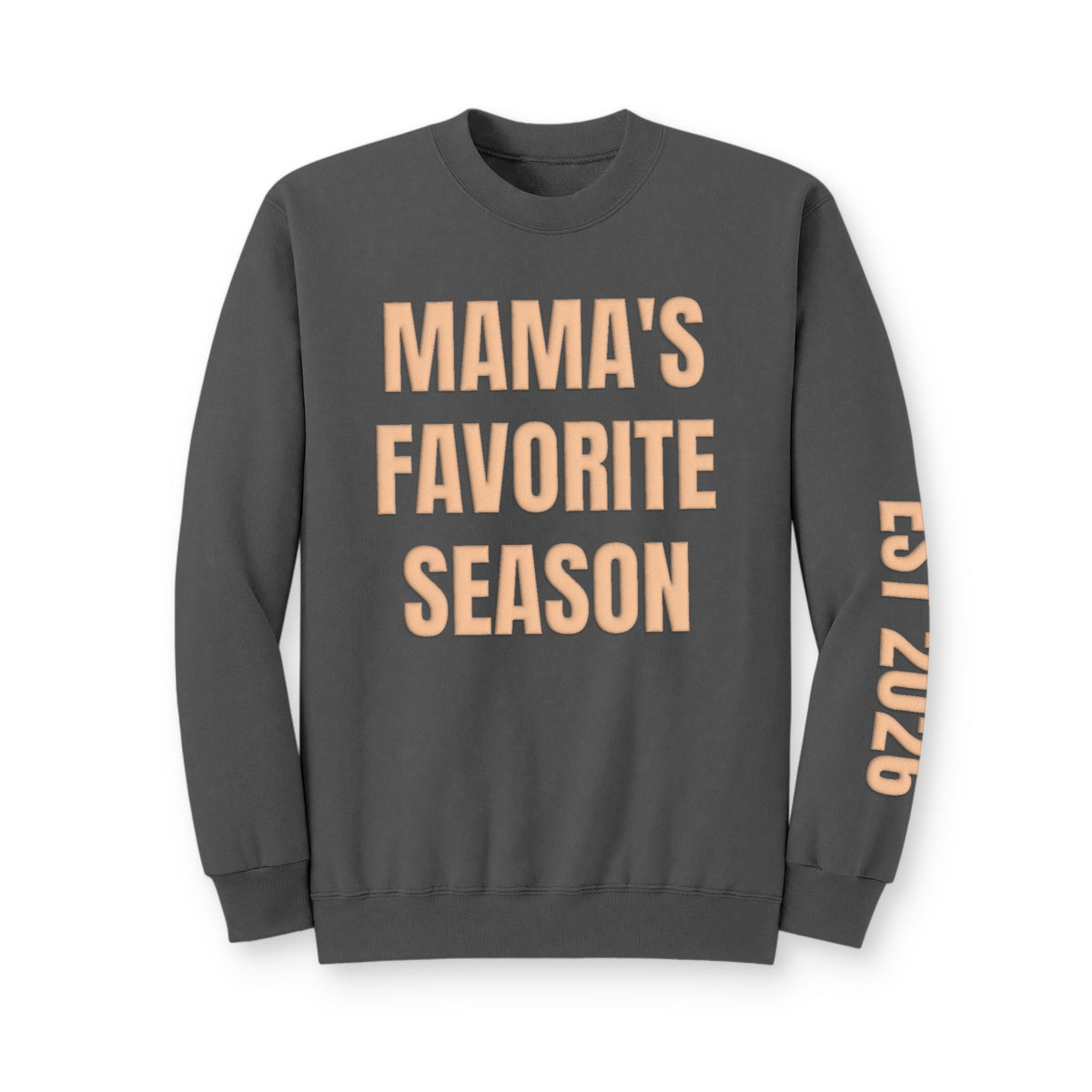 Personalized Hunting Mama Sweatshirt, Mama's Favorite Season, Hunter Orange Puff Sweatshirt, Custom Hunting Mom Gift