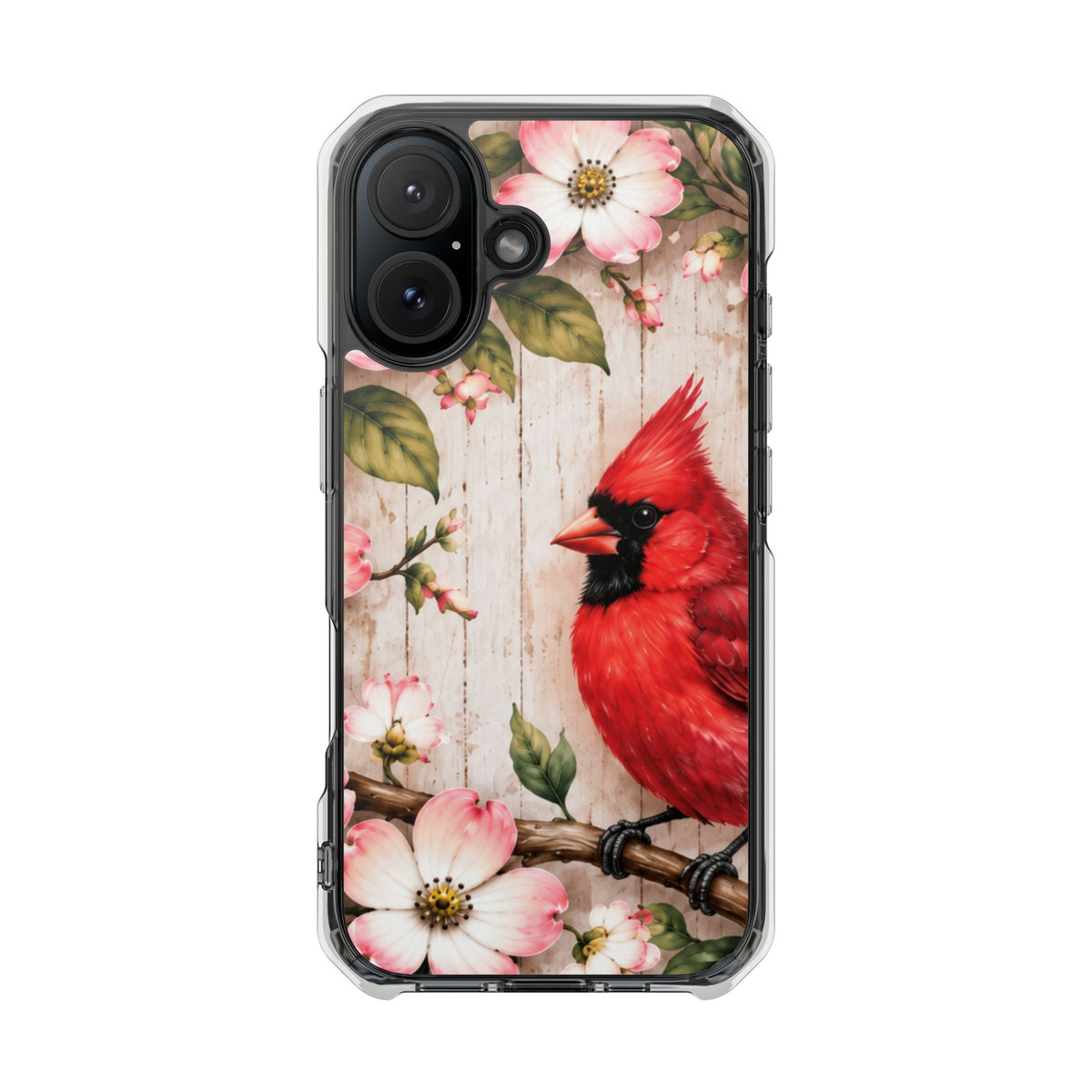 Clear Magnetic Phone Case Cardinal Scene