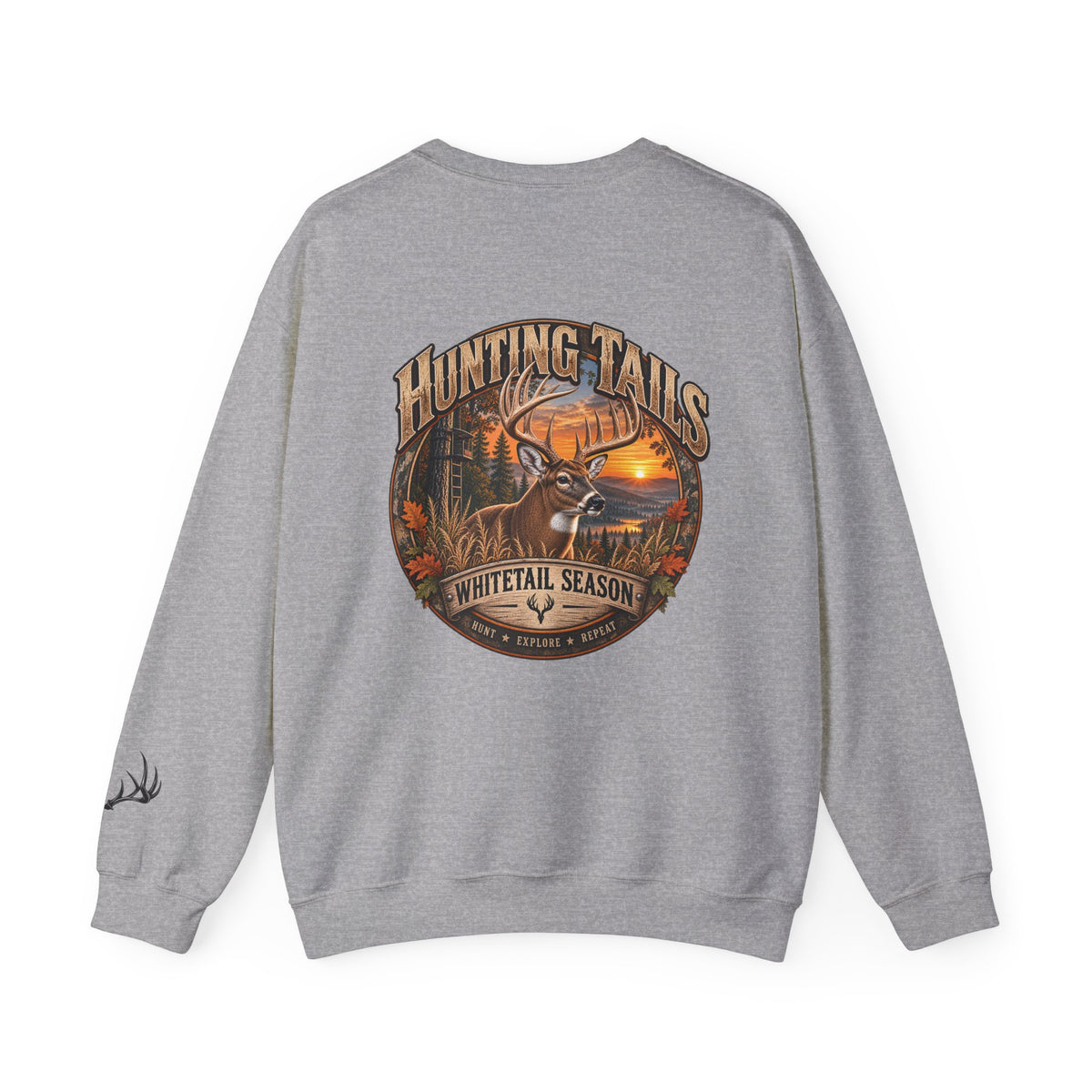 Light Pink Whitetail Deer Hunting Sweatshirt – Buck Hunter Crewneck