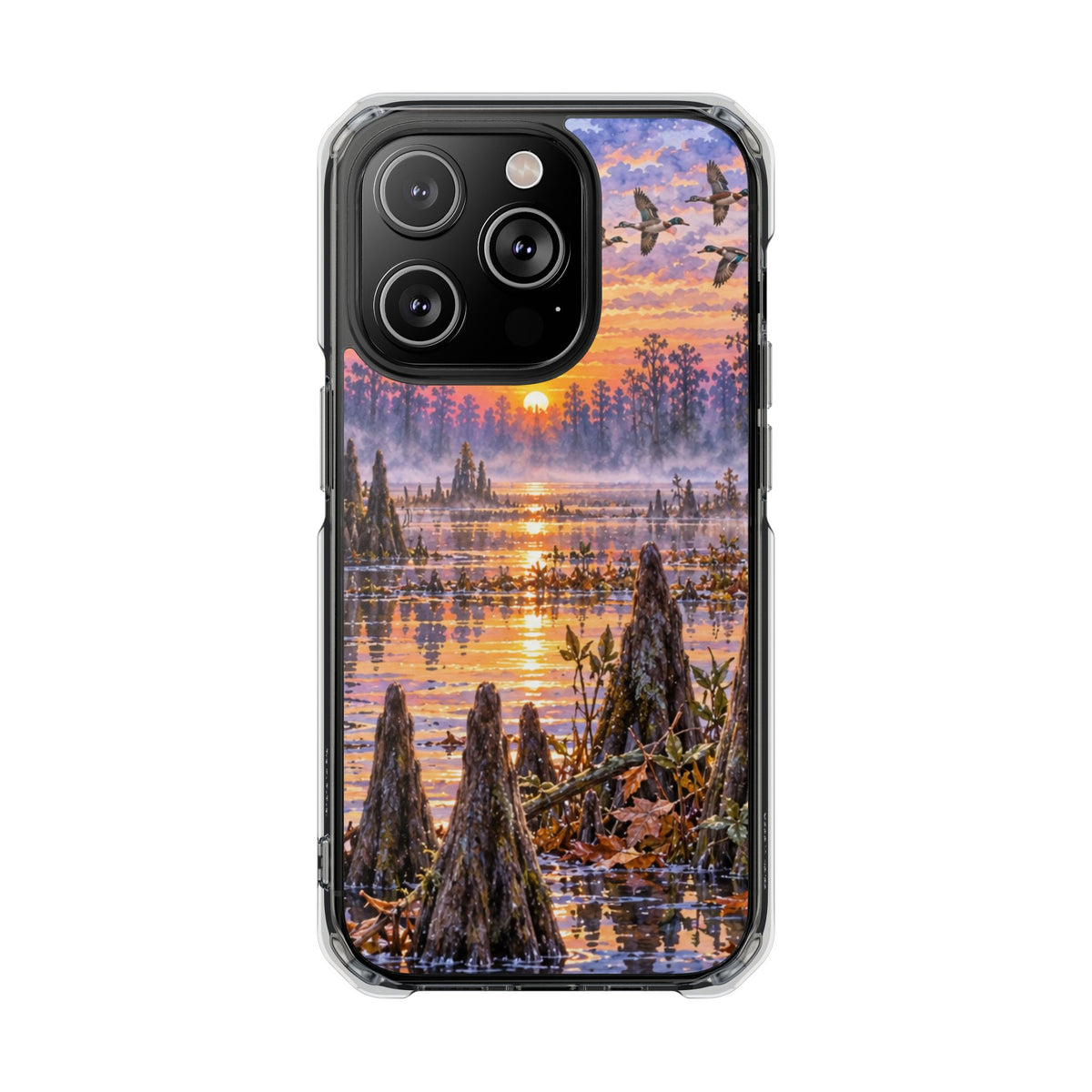 Clear Magnetic Phone Case — Duck swamp