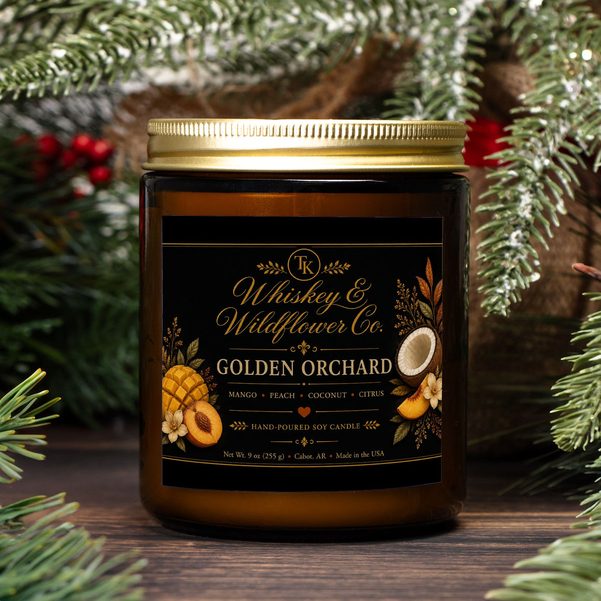 Golden Orchard Candle Amber Jar 9oz