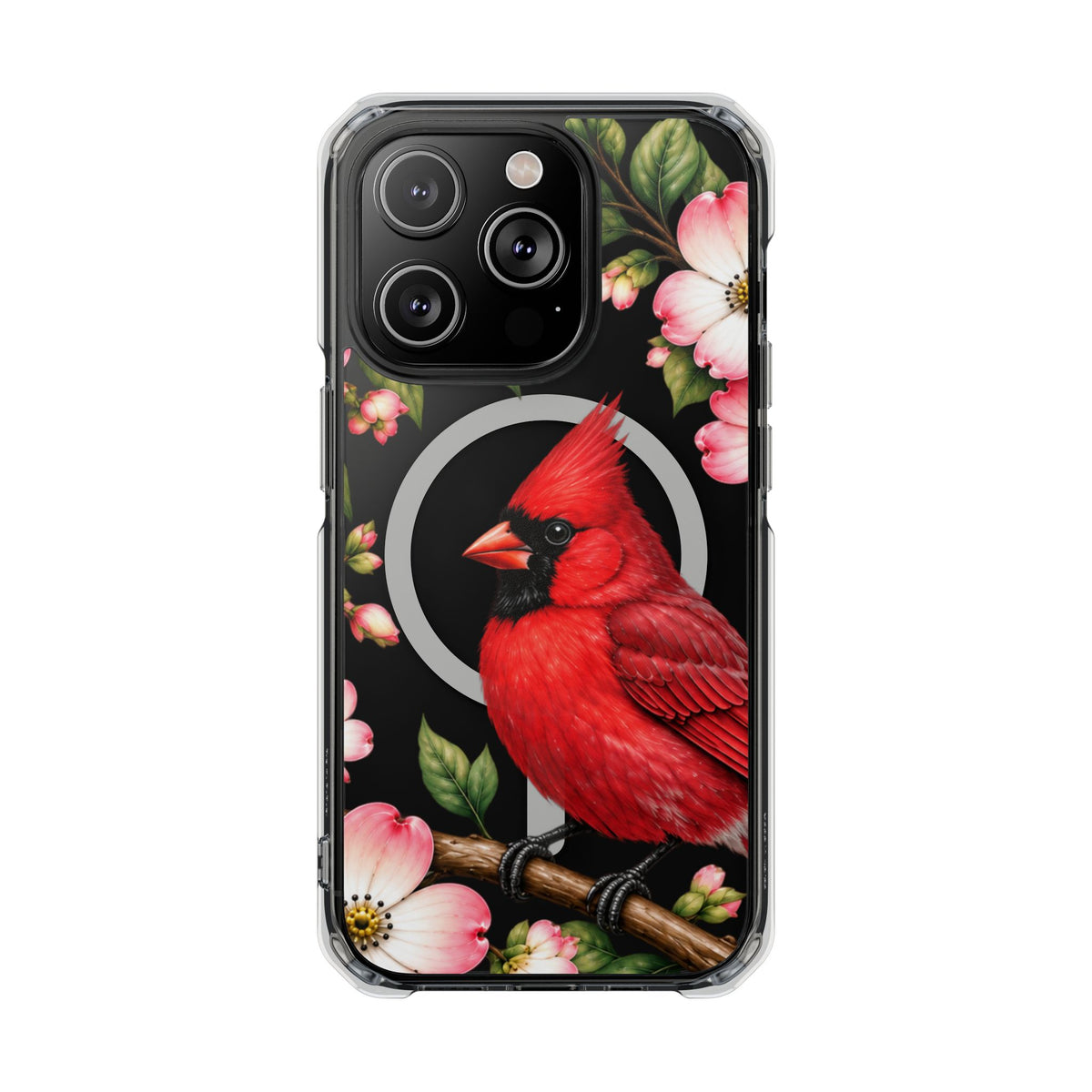 Clear Magnetic Phone Case — Cardinal Scene