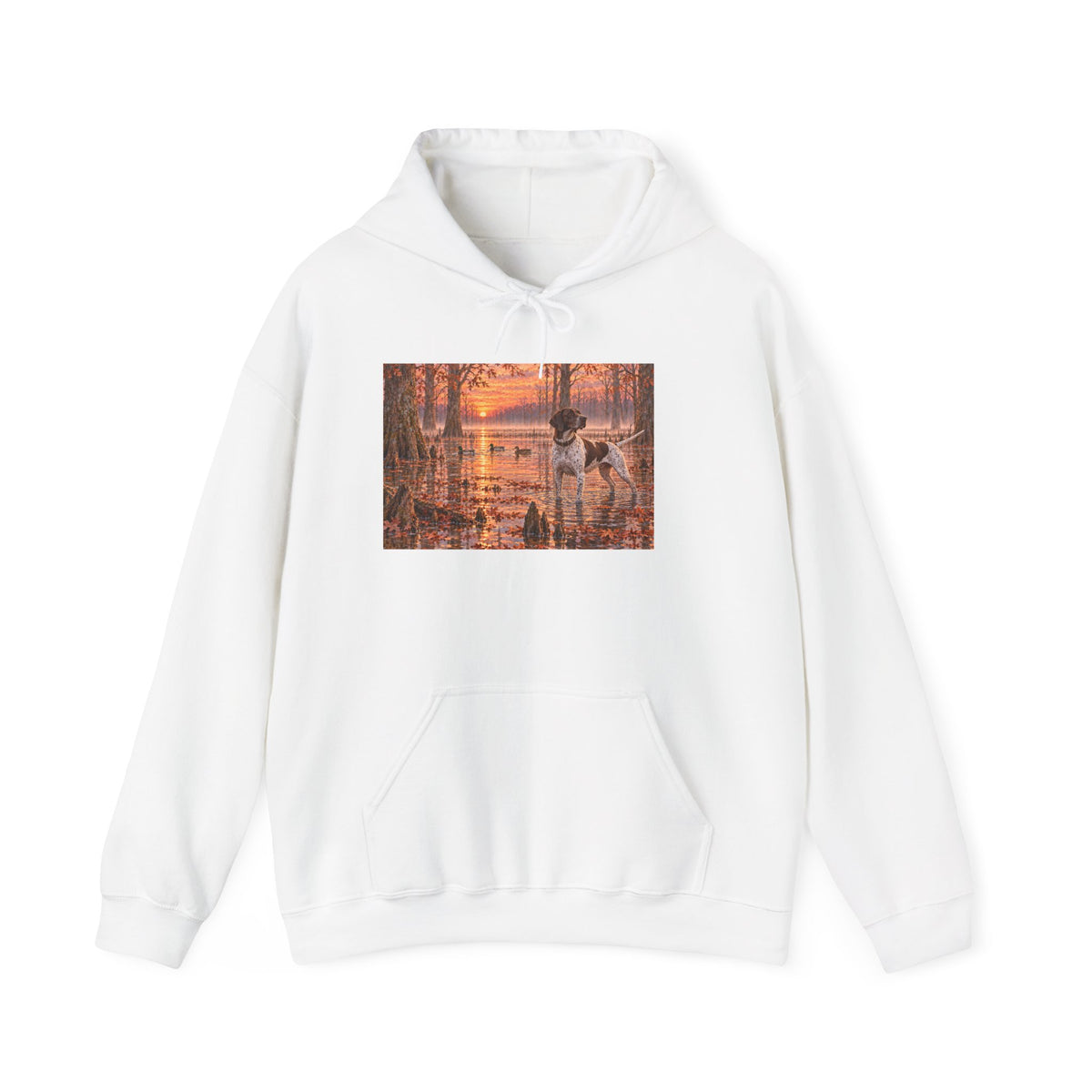 Autumn Retriever Hoodie — Dog Sunset Forest Hooded Sweatshirt