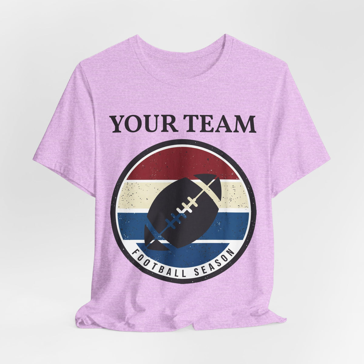 Retro Football Season Tee | Vintage Stripes Grunge Football Shirt