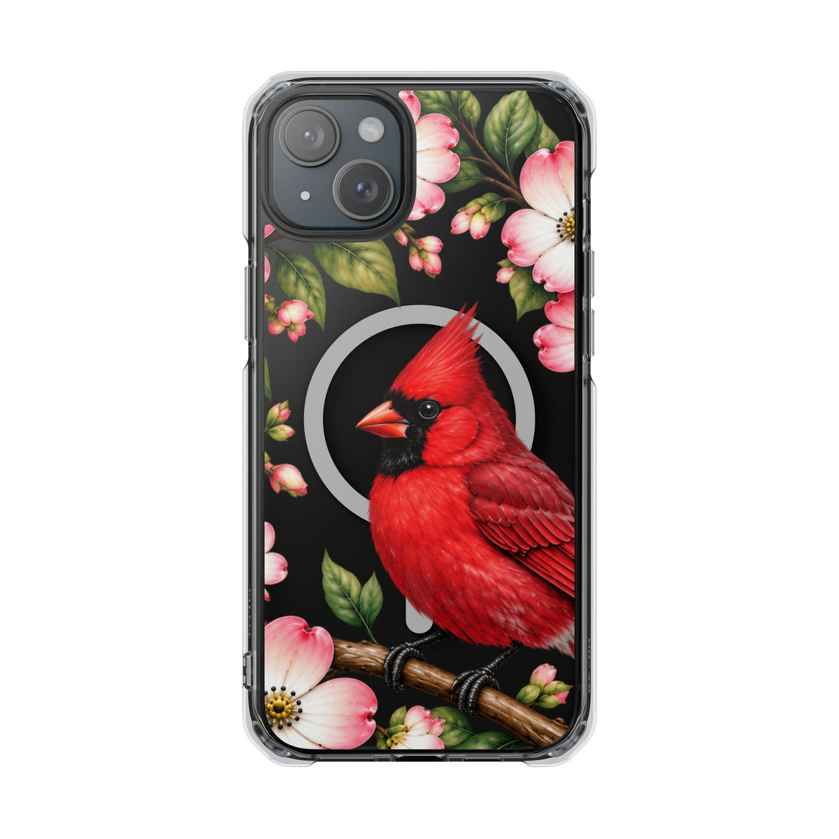 Clear Magnetic Phone Case — Cardinal Scene