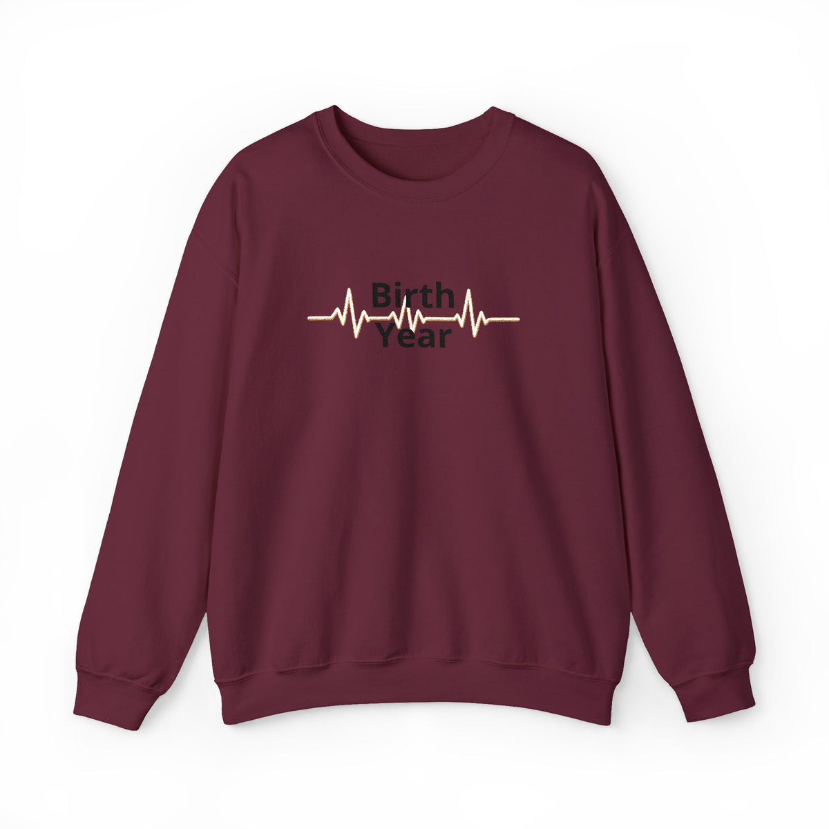 Birth Year Crewneck Sweatshirt — Personalized Retro Script Birthday Pullover