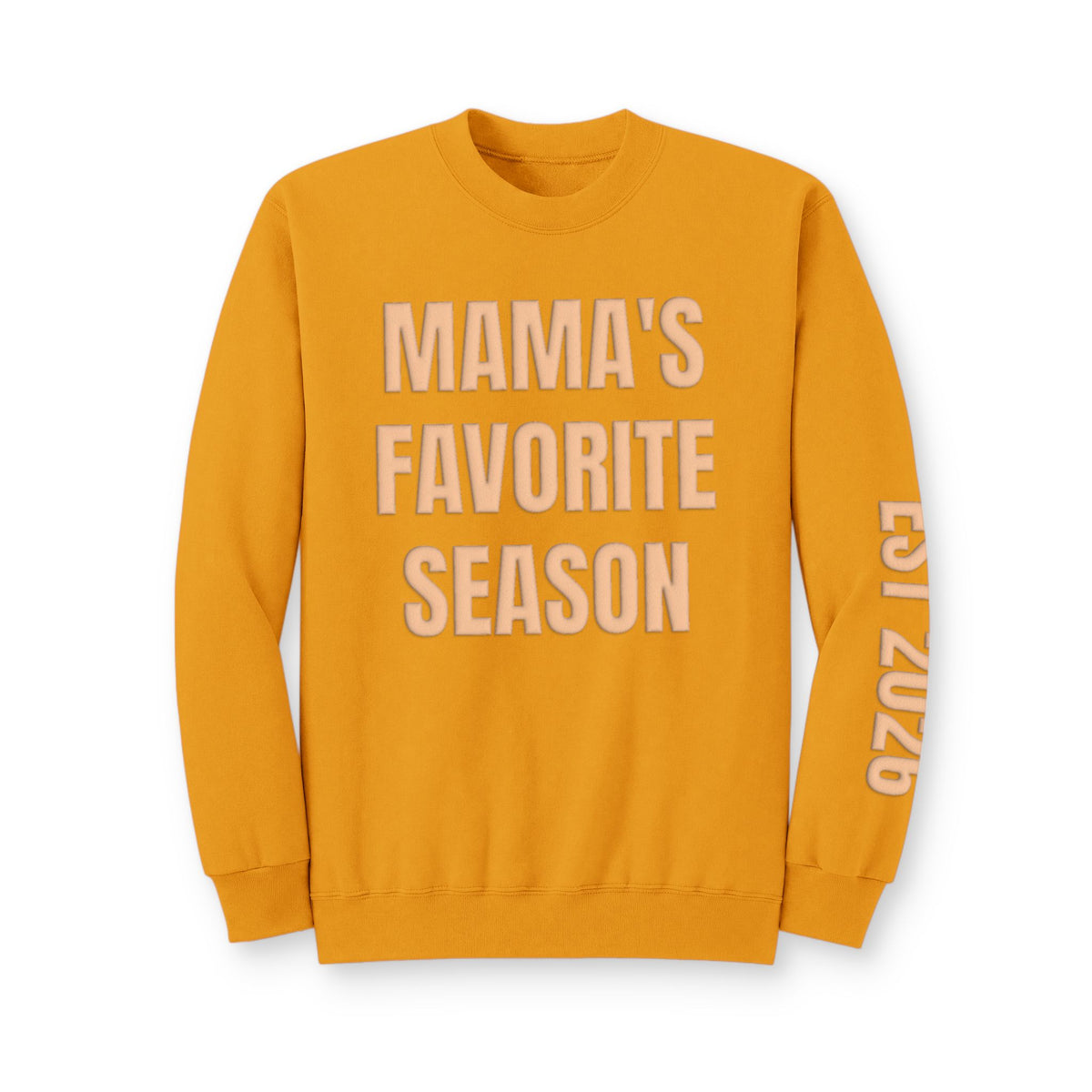 Personalized Hunting Mama Sweatshirt, Mama's Favorite Season, Hunter Orange Puff Sweatshirt, Custom Hunting Mom Gift