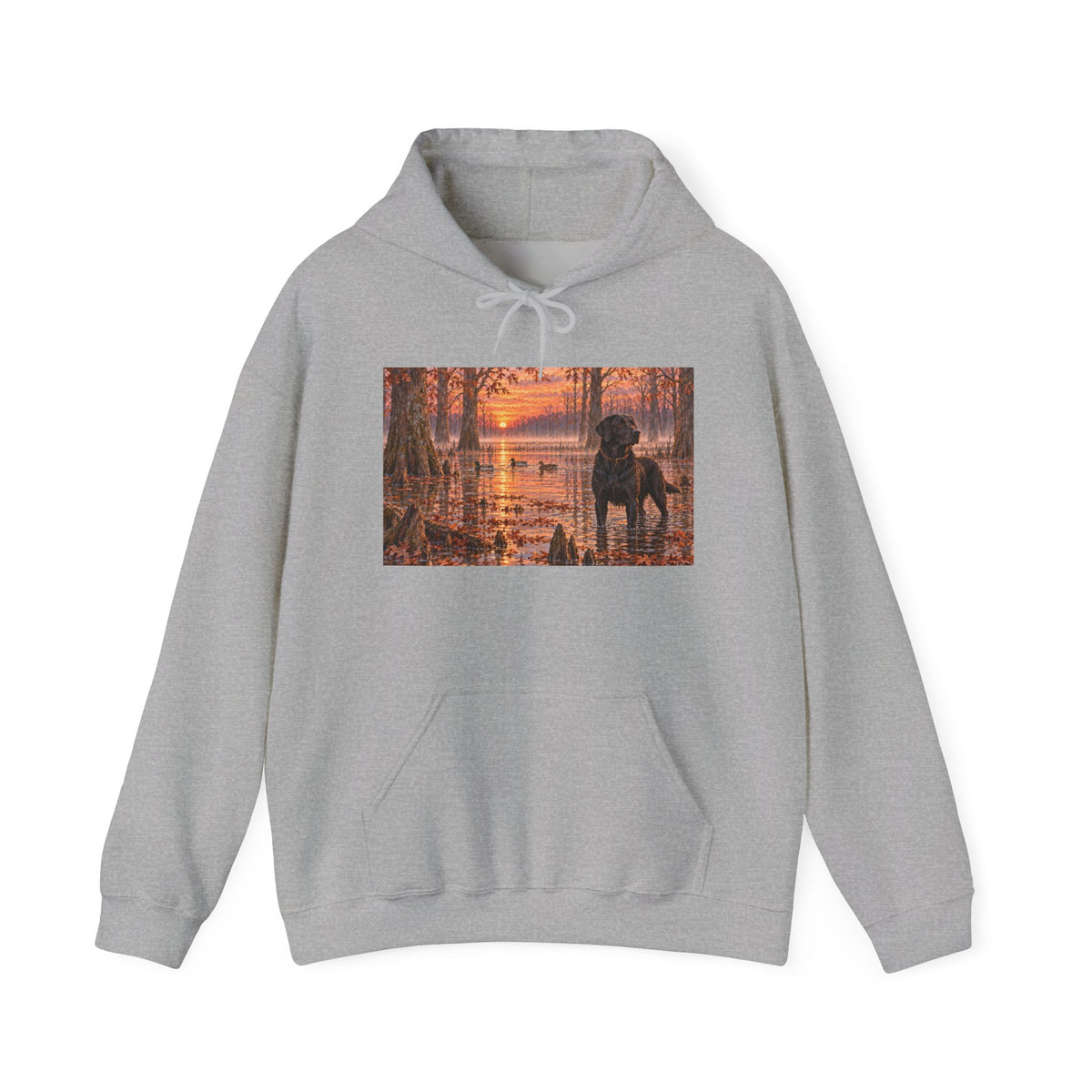 Hoodie — Autumn Sunset Moose Lake Graphic Pullover