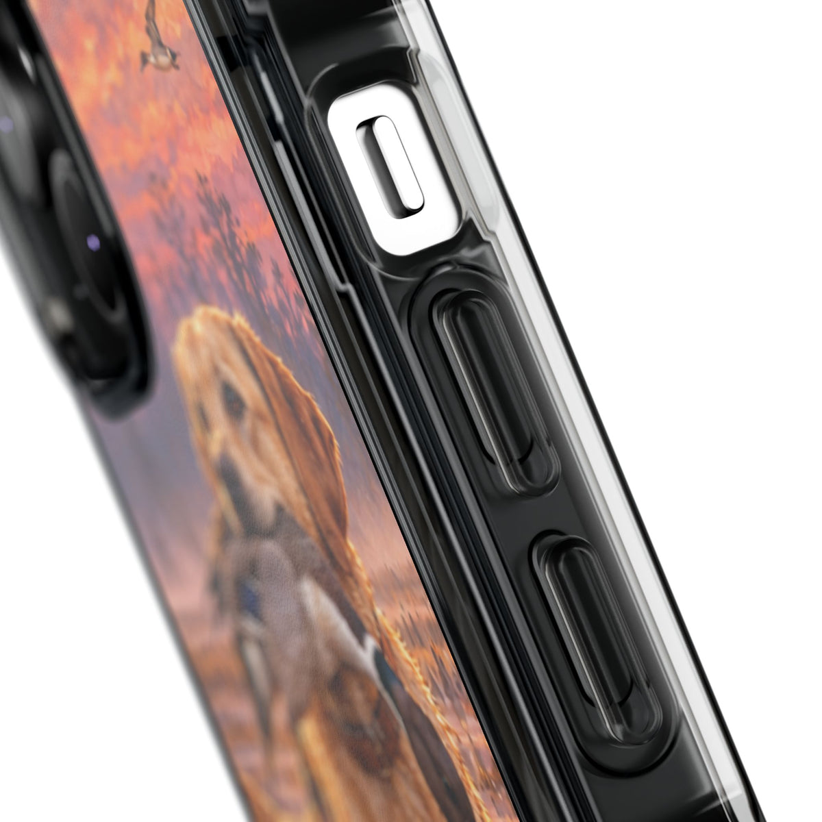 Clear Magnetic Phone Case — Lab with Duck swamp
