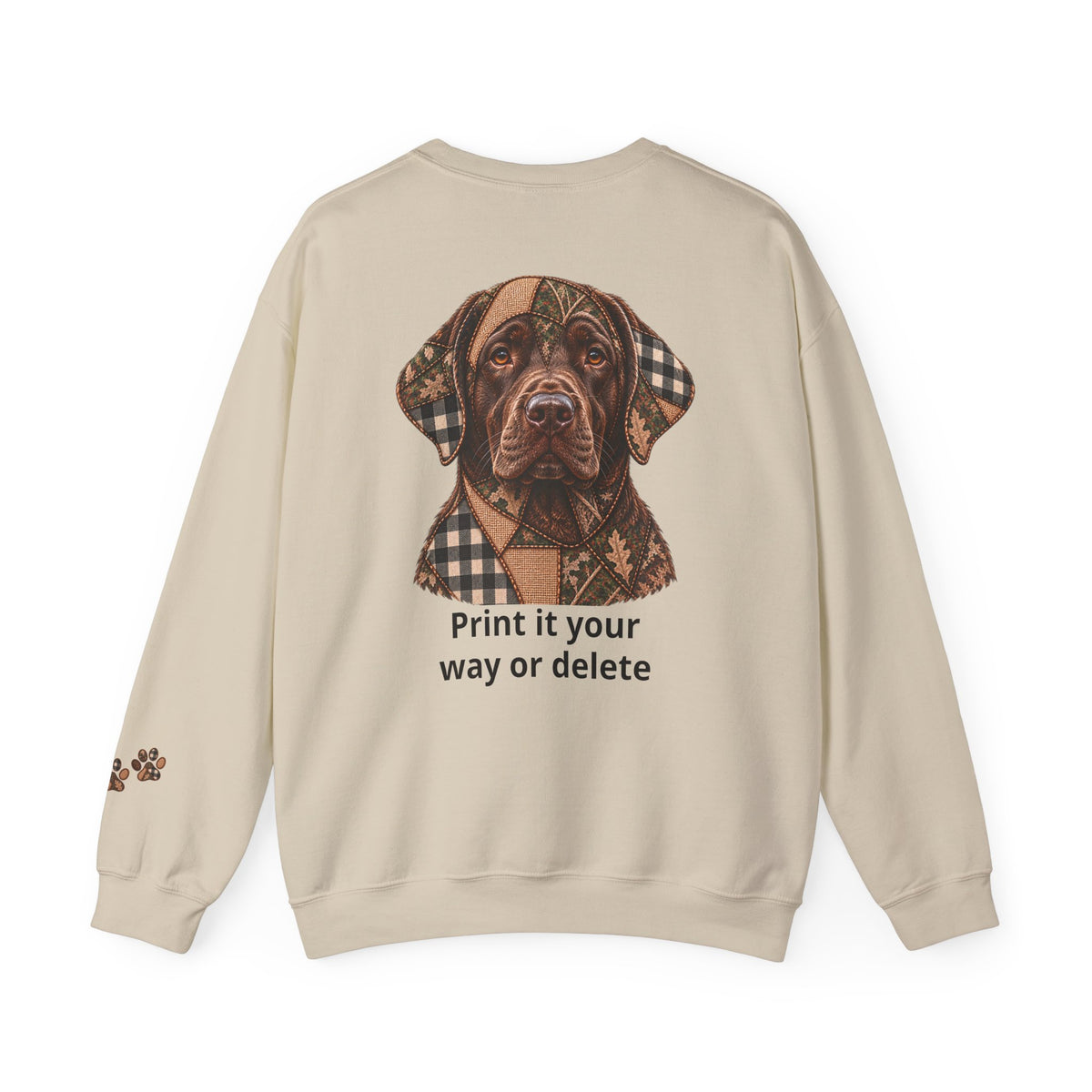 Faux Patchwork Chocolate Lab Shirt, Labrador Hunting Long Sleeve, Arkansas Hunter Gift