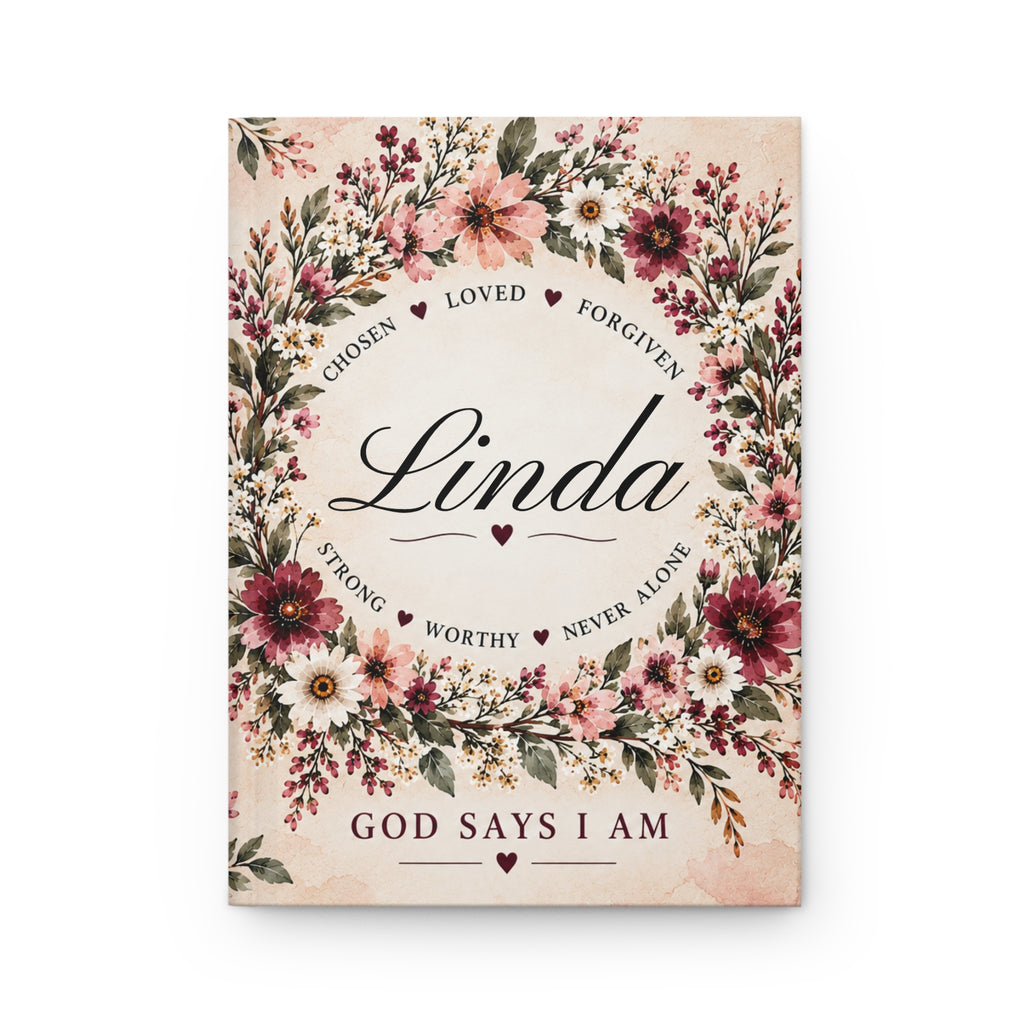 Personalized Christian Journal for Women, God Says I Am Prayer Journal, Custom Name Bible Journal, Psalm 139:14 Faith Gift for Her