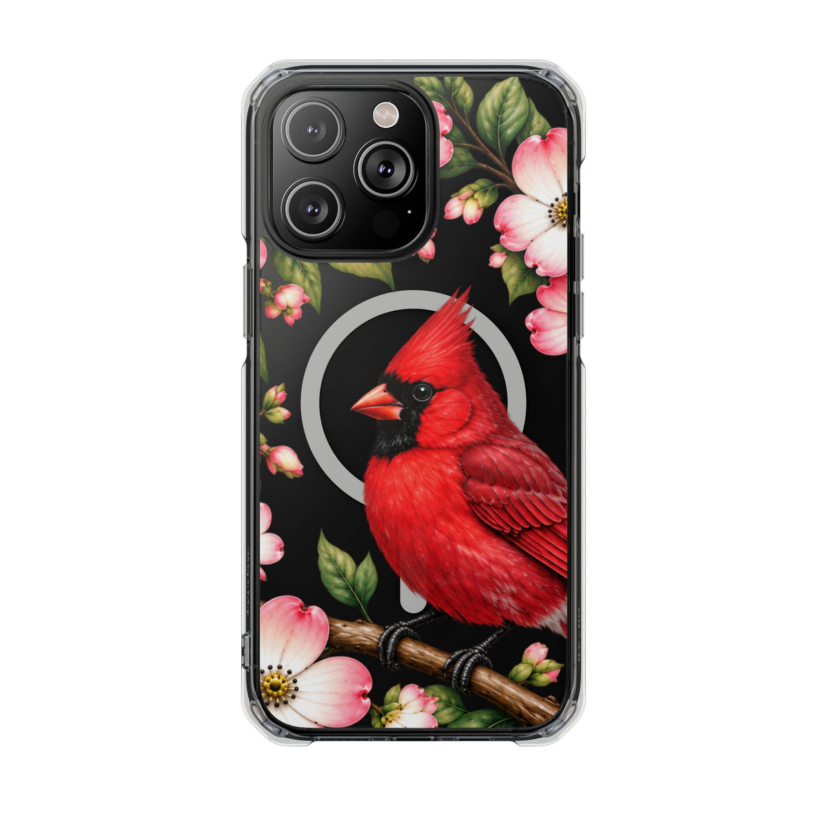 Clear Magnetic Phone Case — Cardinal Scene