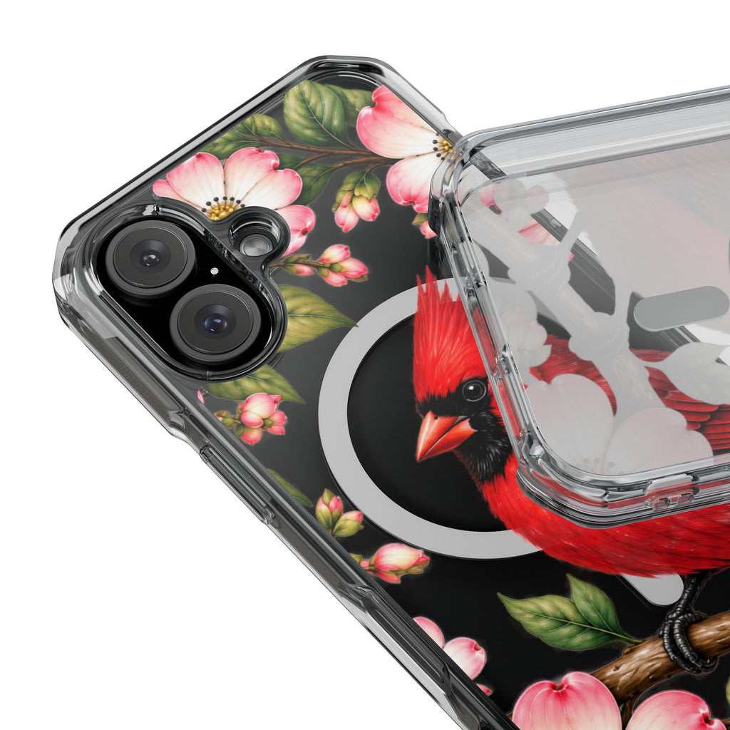 Clear Magnetic Phone Case — Cardinal Scene